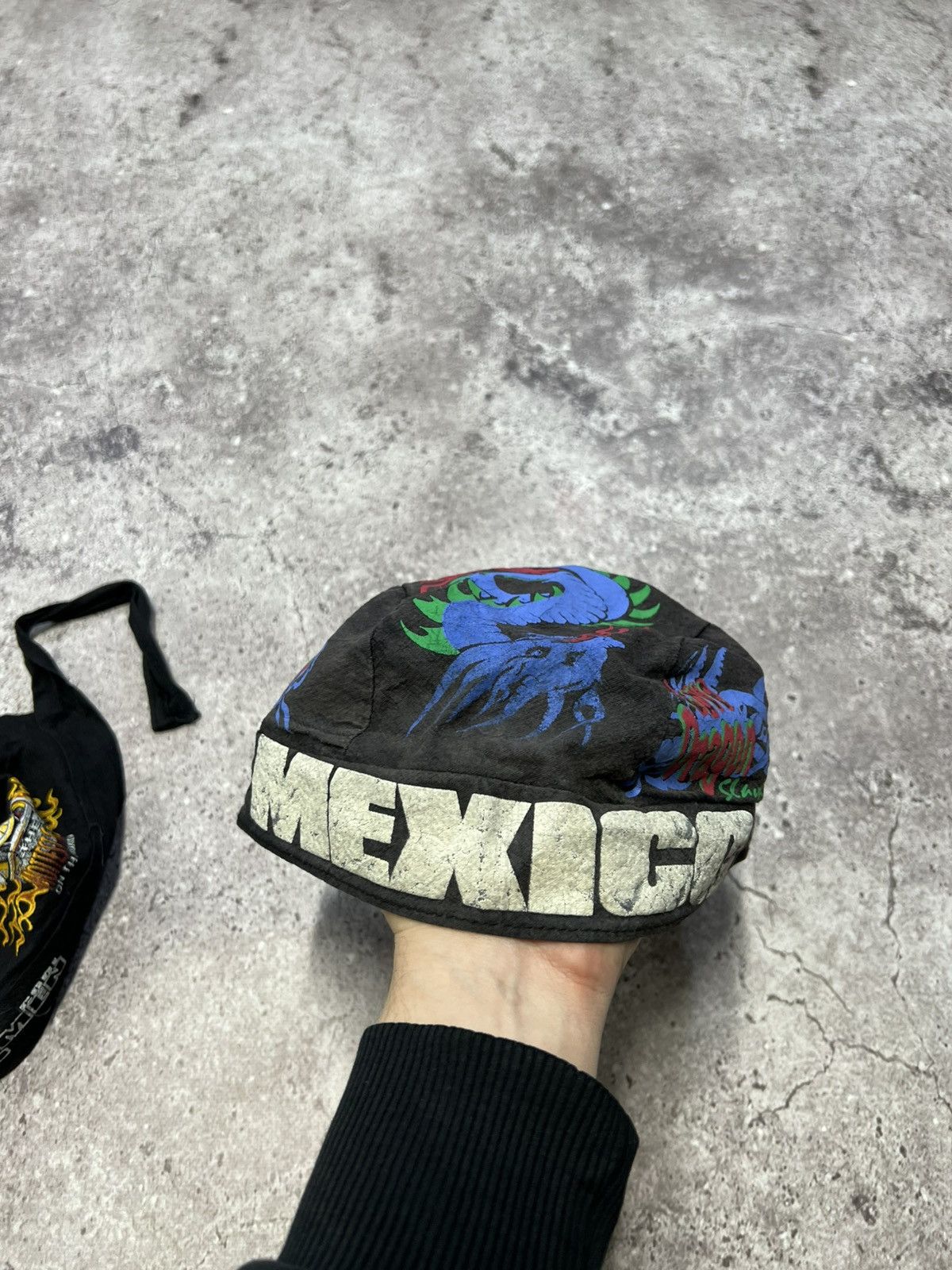 Harley Davidson Harley-Davidson Mexico X3 Biker Headwrap Bandana Cap Faded Size ONE SIZE - 2 Thumbnail
