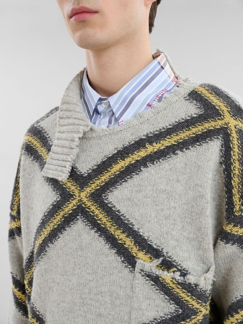 o1w1db11125 Broken Wool Jumper in Grey