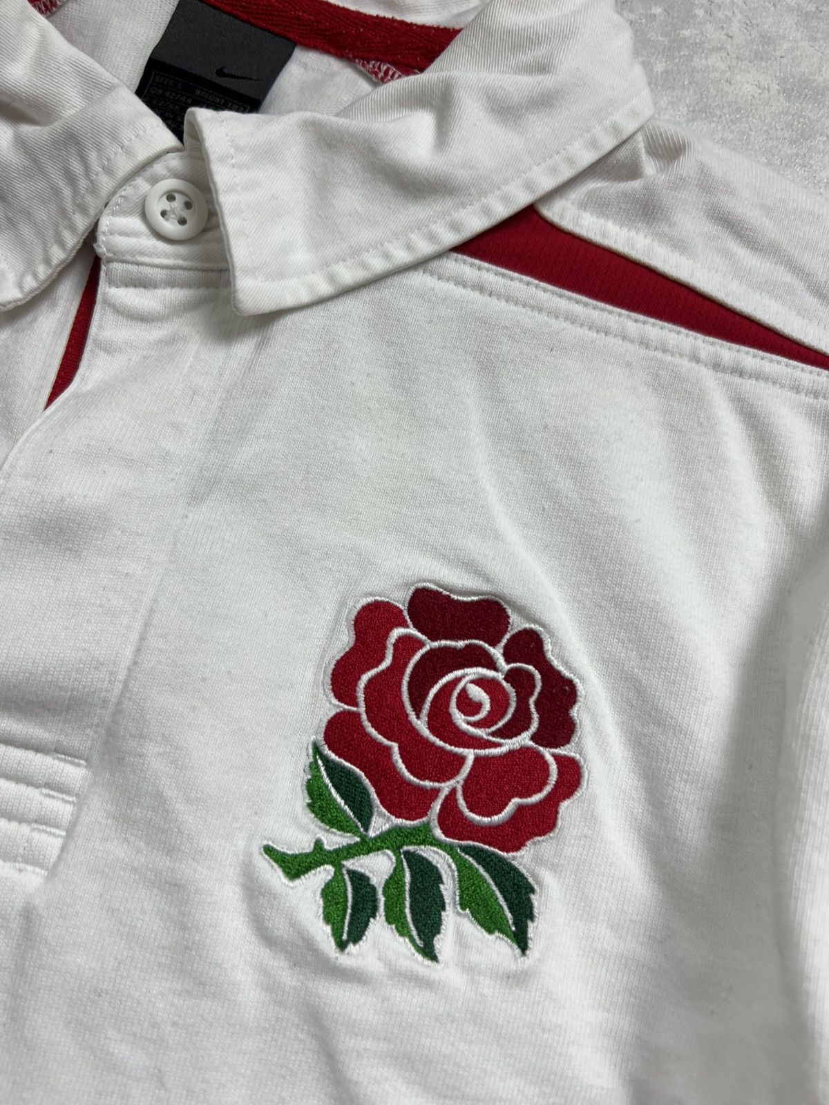 Nike 90s Nike England Vintage Y2K Rugby Longsleeve Retro Polo Size US L / EU 52-54 / 3 - 5 Thumbnail