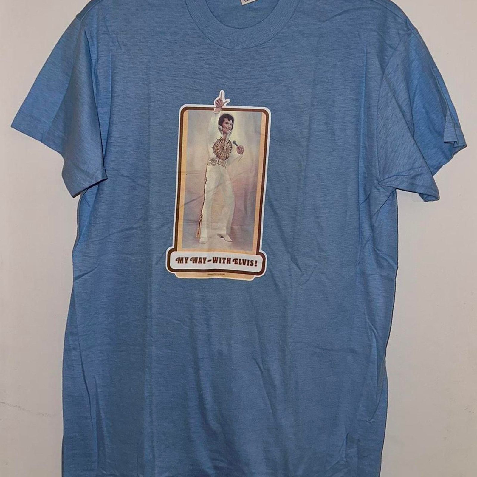 Hanes × Vintage Vintage 1977 Single Stitch Elvis Presley T Shirt size M Size US M / EU 48-50 / 2 - 1 Thumbnail