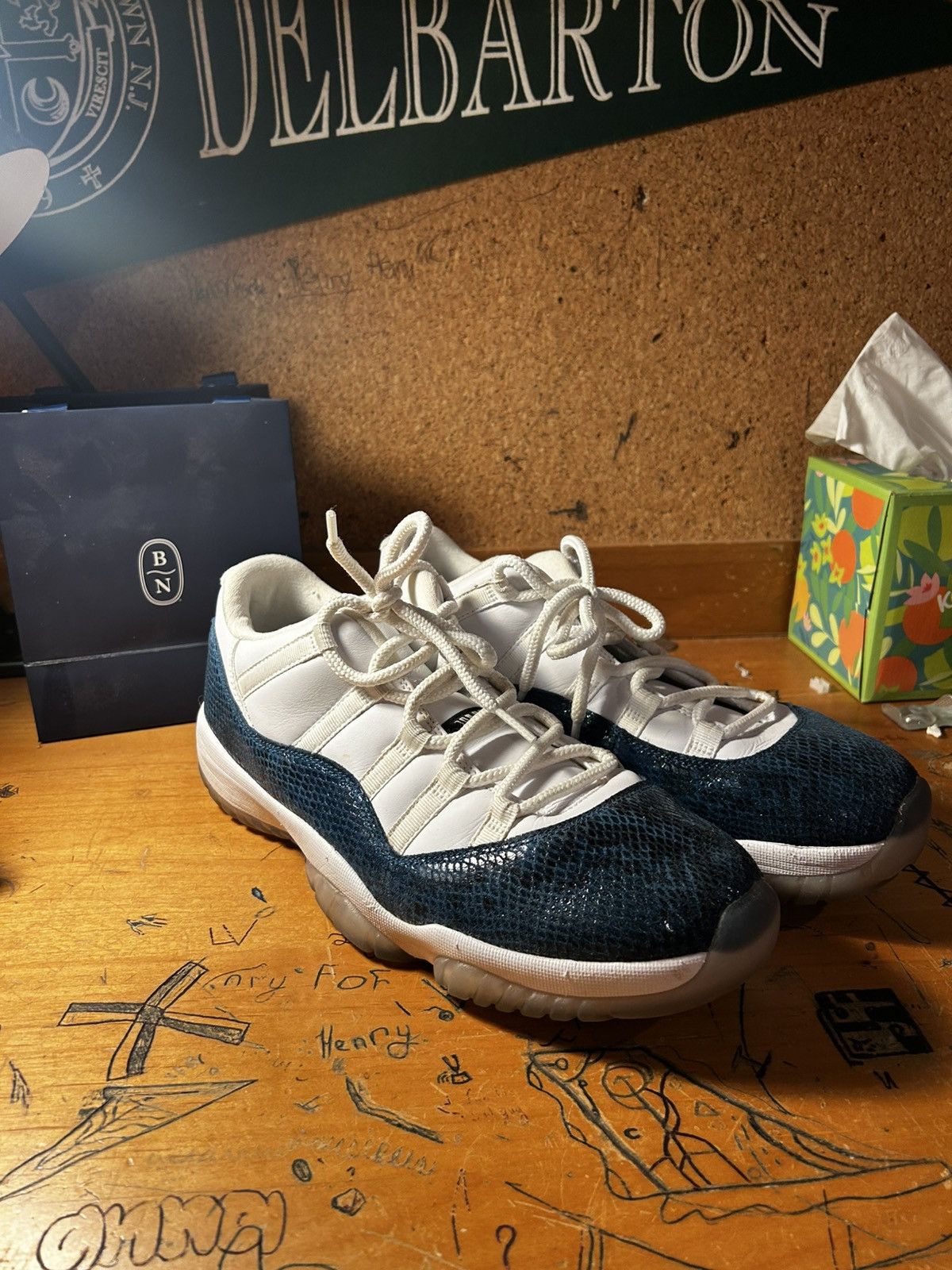 Jordan Brand Jordan 11 Retro Low “Snake Navy” 2019 Size US 10.5 / EU 43-44 - 2 Thumbnail