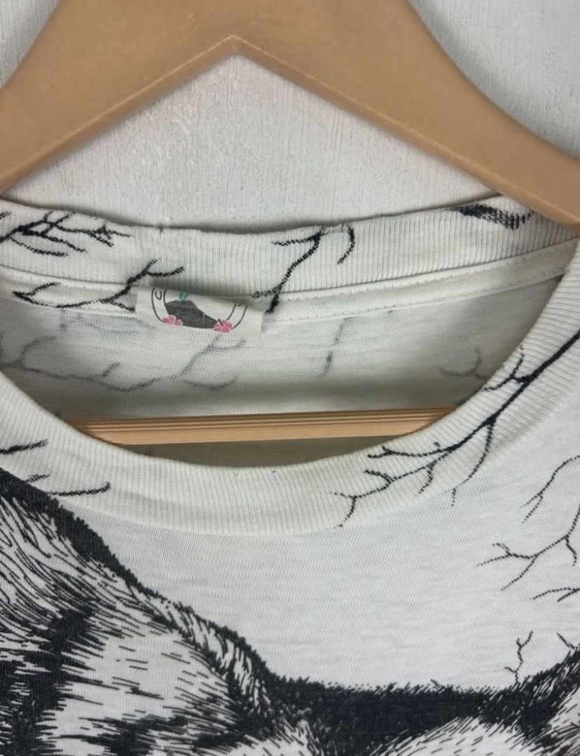 Habitat × Vintage Vintage 90s Wolf Full Print Tshirt Size US L / EU 52-54 / 3 - 4 Thumbnail