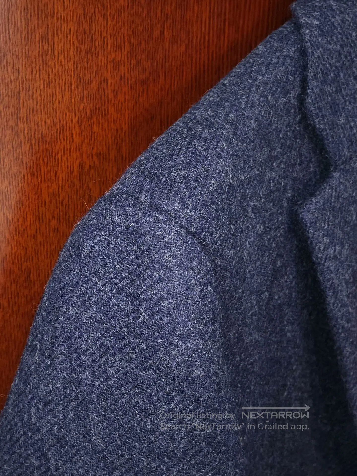 Japanese Brand Mallalieus Blue Wool Casual Coat. Size US M / EU 48-50 / 2 - 4 Thumbnail