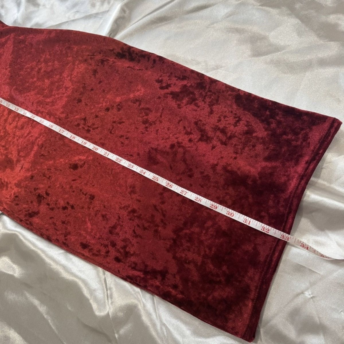 Other Red Velvet Midi Dress Size S / US 4 / IT 40 - 12 Thumbnail