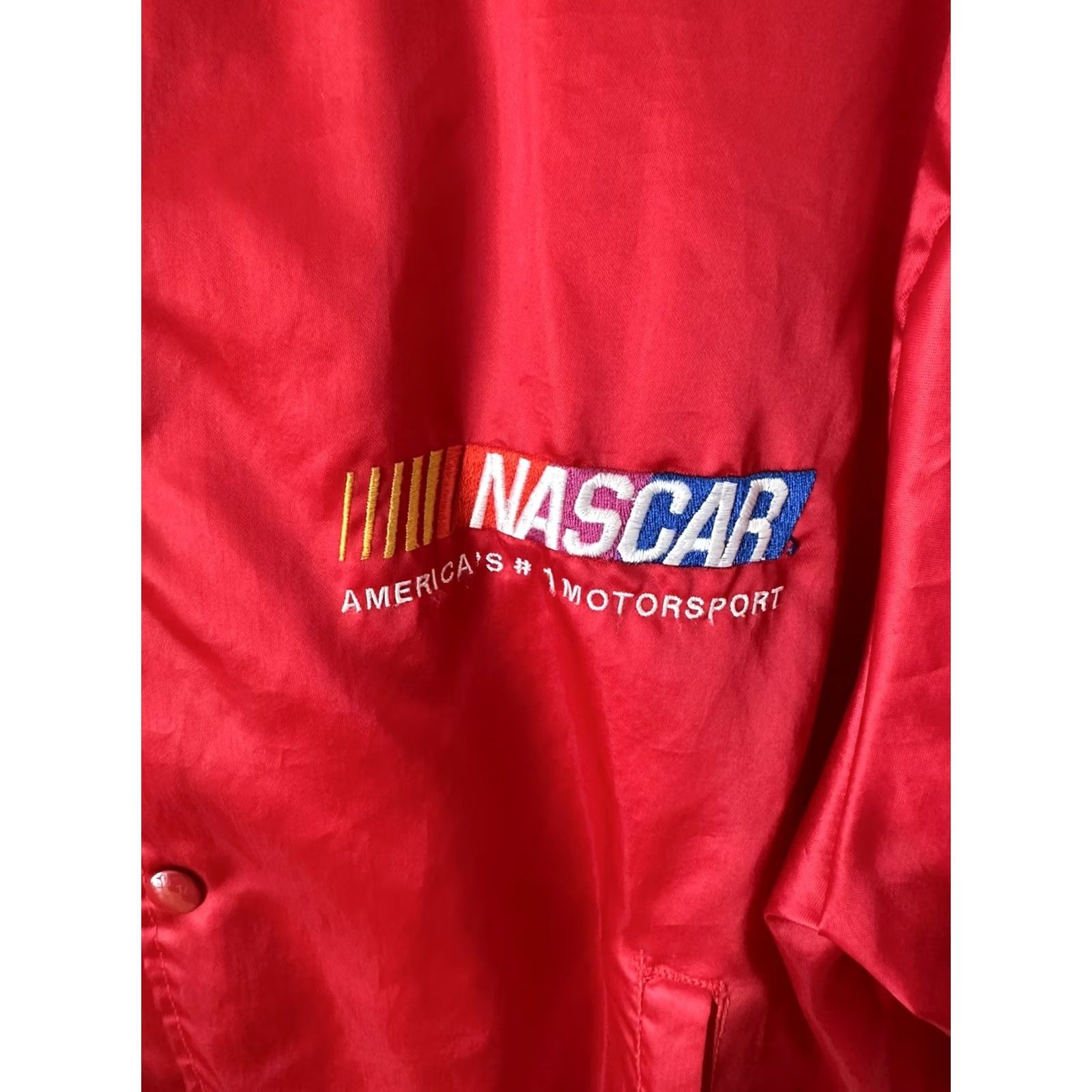 NASCAR VINTAGE NASCAR Satin Bomber Jacket Mens Medium Red 90s Racing Sportswear Jacket Size US M / EU 48-50 / 2 - 2 Thumbnail