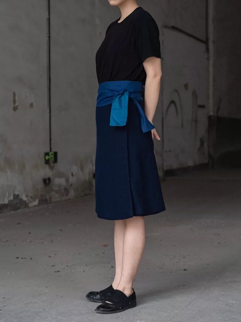 Kenzo KENZO sizeS Dark blue patchwork skirt Size 26" / US 2 / IT 38 - 4 Thumbnail