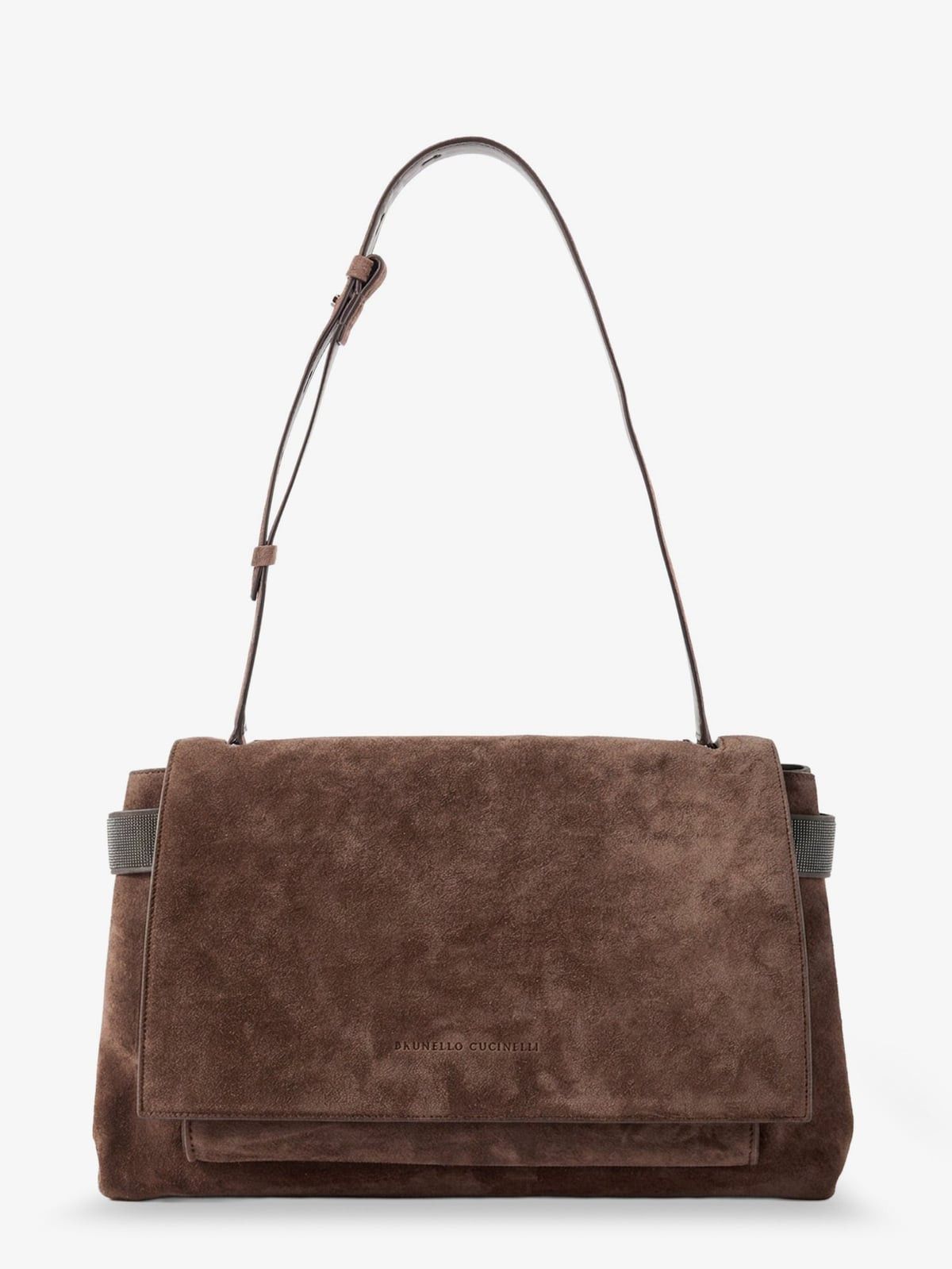 Brunello Cucinelli Brunello Cucinelli Suede crossbody bag with Monili details Size ONE SIZE - 1 Thumbnail