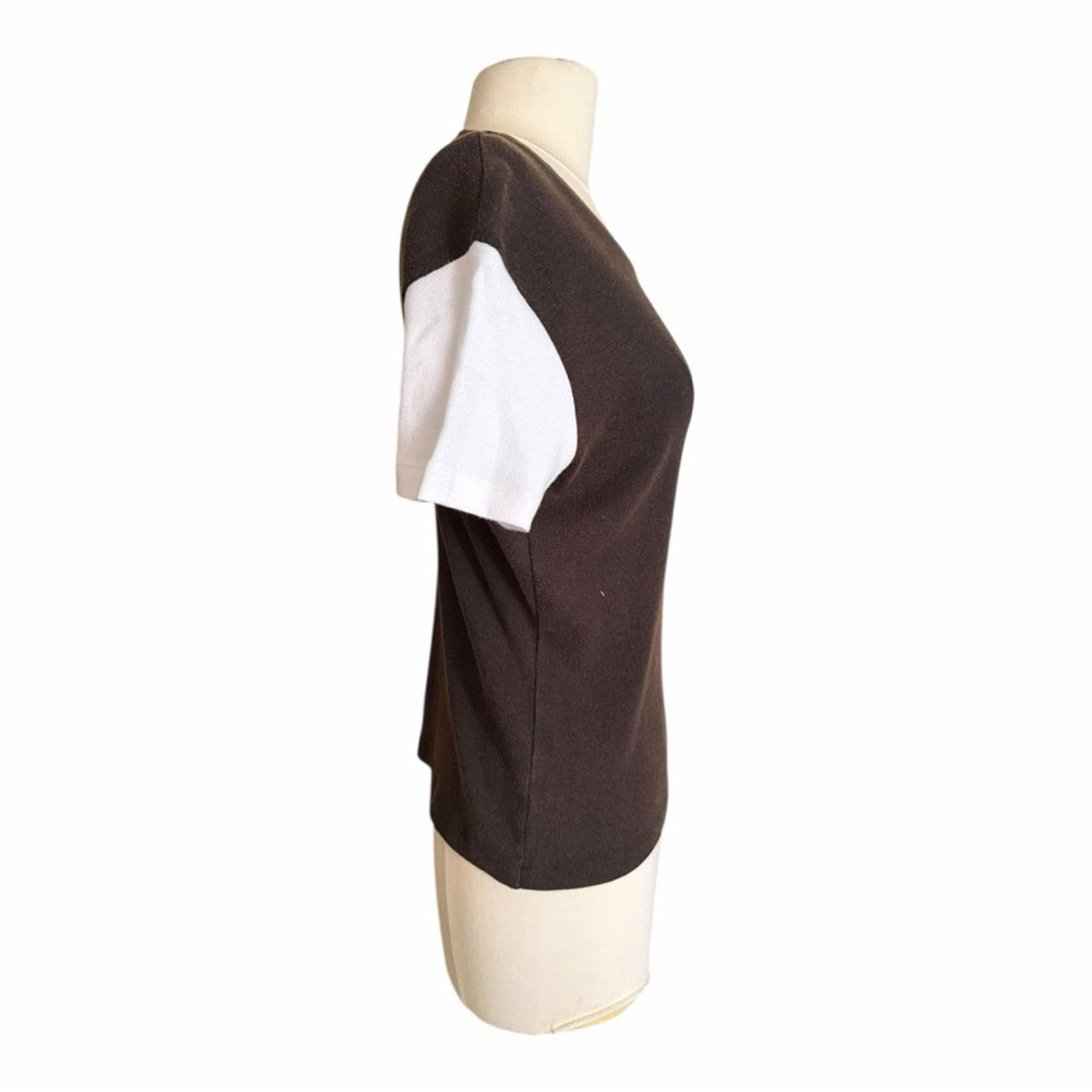 The Kooples The Kooples Logo T-Shirt Brown Cotton White S/S Size 1 NWT Size S / US 4 / IT 40 - 6 Thumbnail