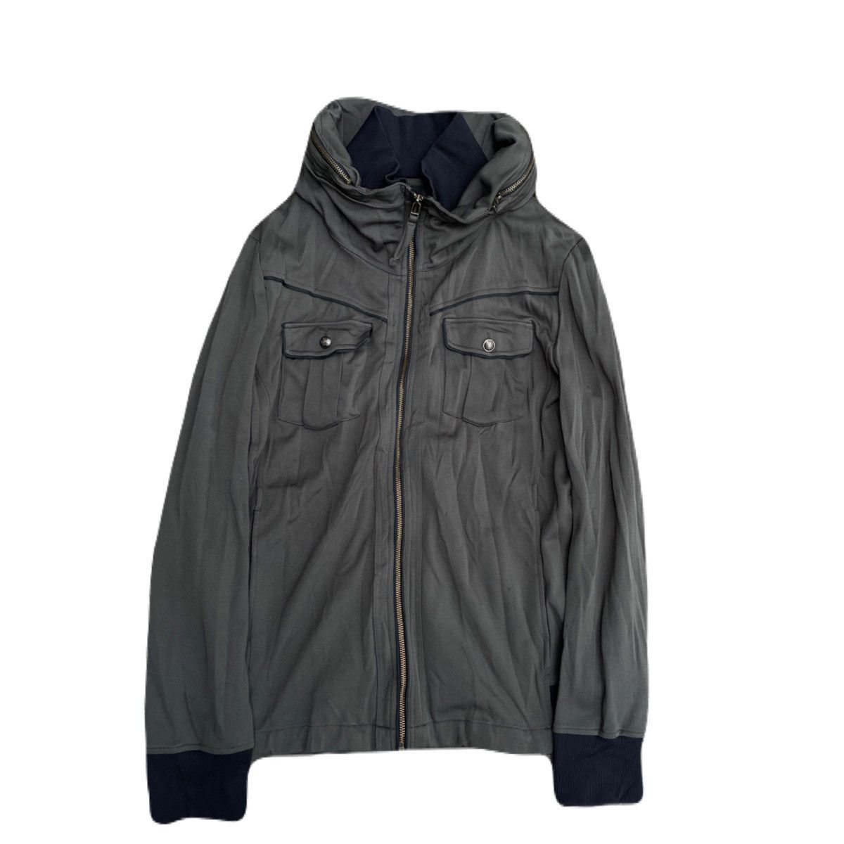 If Six Was Nine 2000s Japanese archive Vkei Bono Crinkle Zip Jacket Y2K Size US L / EU 52-54 / 3 - 2 Thumbnail