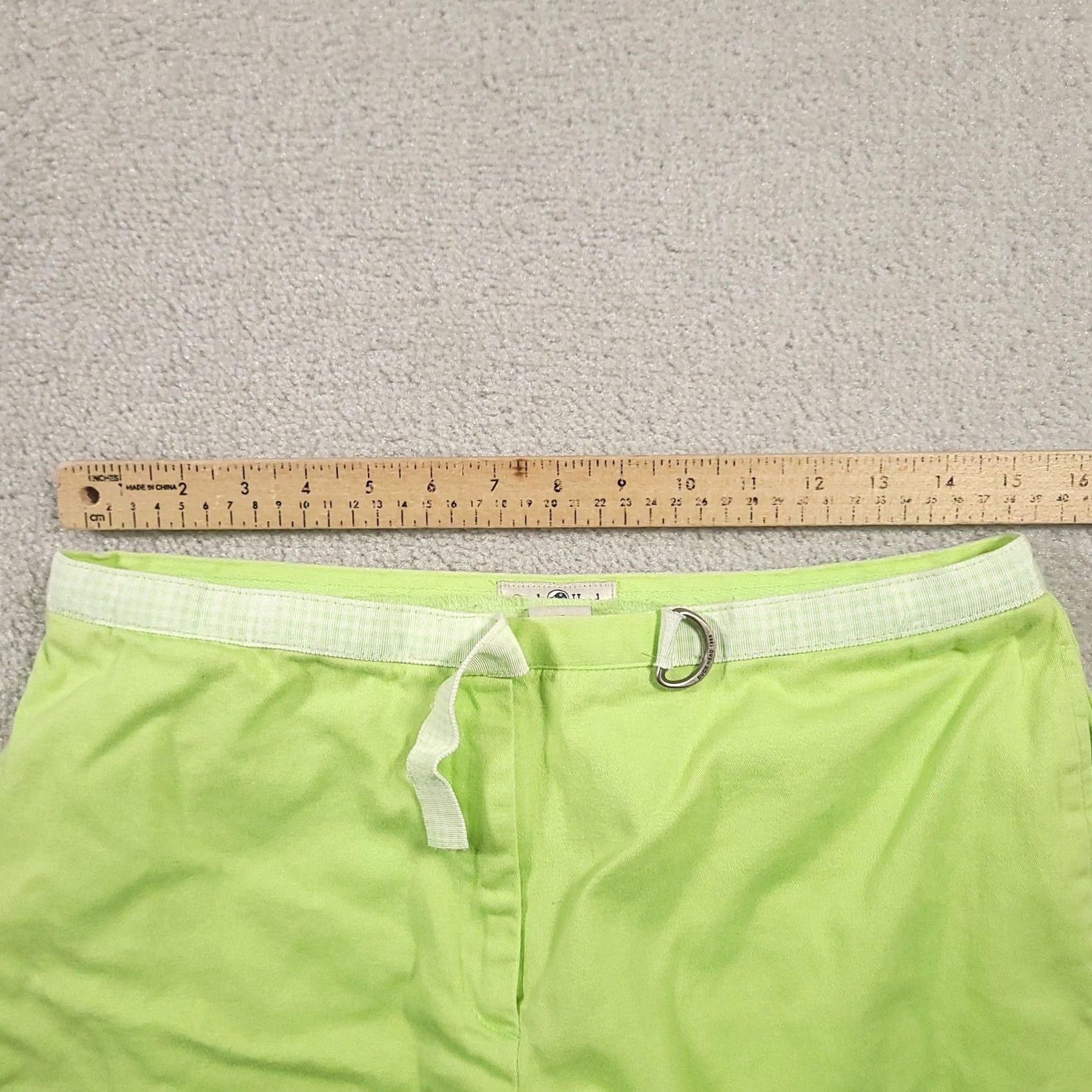 Vintage Duck Head Pants Womens 12 Green Stretch Casual Ankle Cropped Button Detail Pockets Size 34" / US 12 / IT 48 - 6 Thumbnail