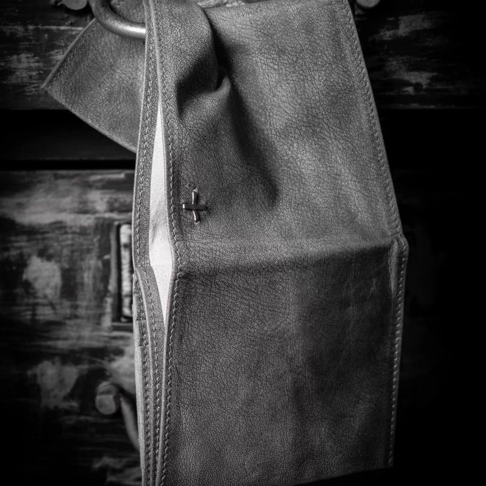 Ma+ M.A+ Maurizio Amadei Rare Elephant Gray Distressed Leather Wallet Size ONE SIZE - 6 Thumbnail