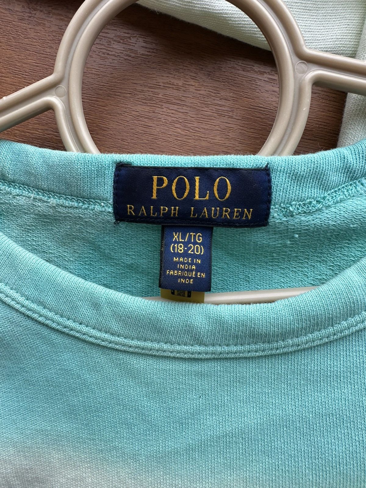 Polo Ralph Lauren Vintage Ralph Lauren Polo Sweatshirt Gradient Teal Ombre Size US XL / EU 56 / 4 - 5 Thumbnail