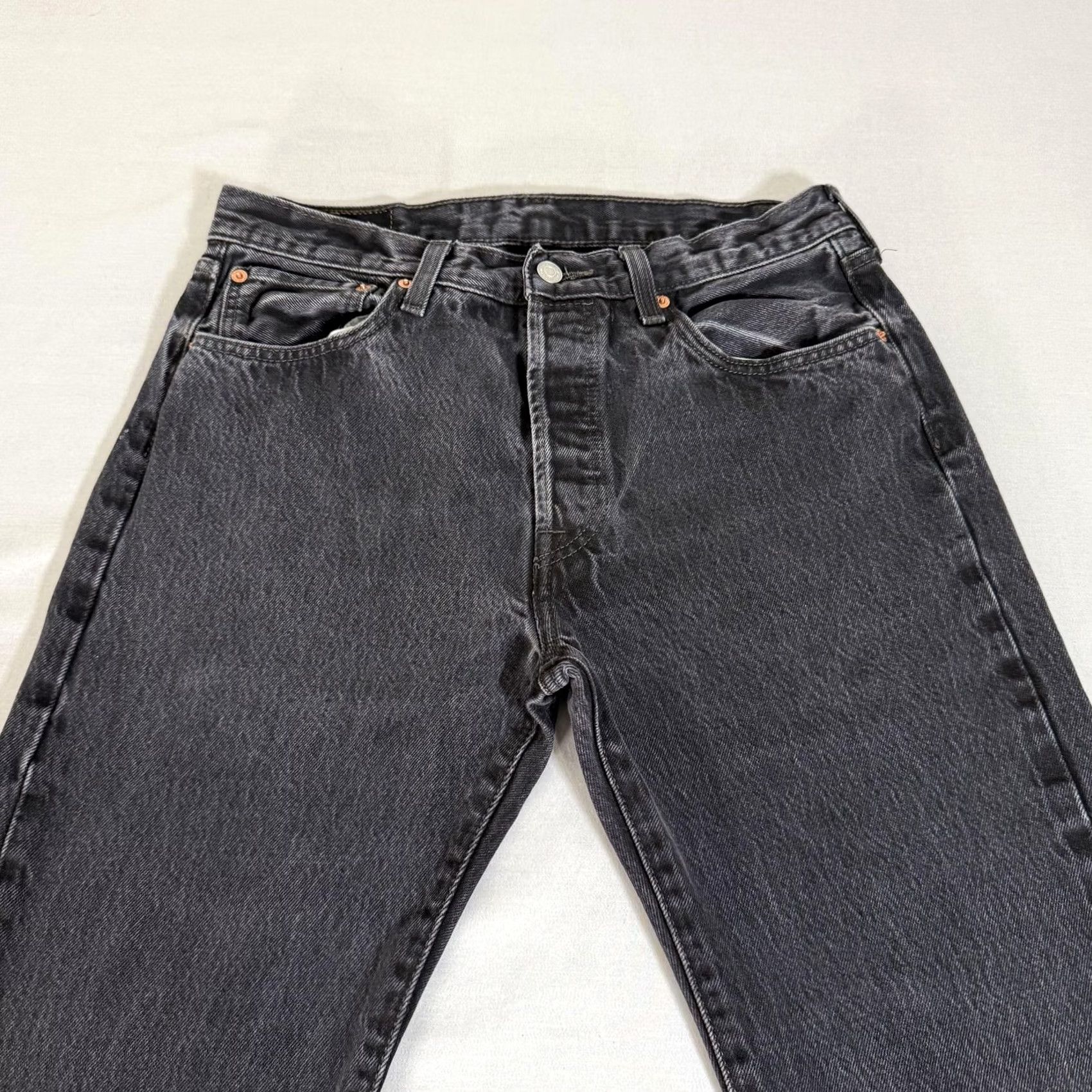 Levi's Levi's Jeans Mens 32x30 Black 501 Straight Fit Distressed Denim Pants Western Y2K Size US 32 / EU 48 - 2 Thumbnail