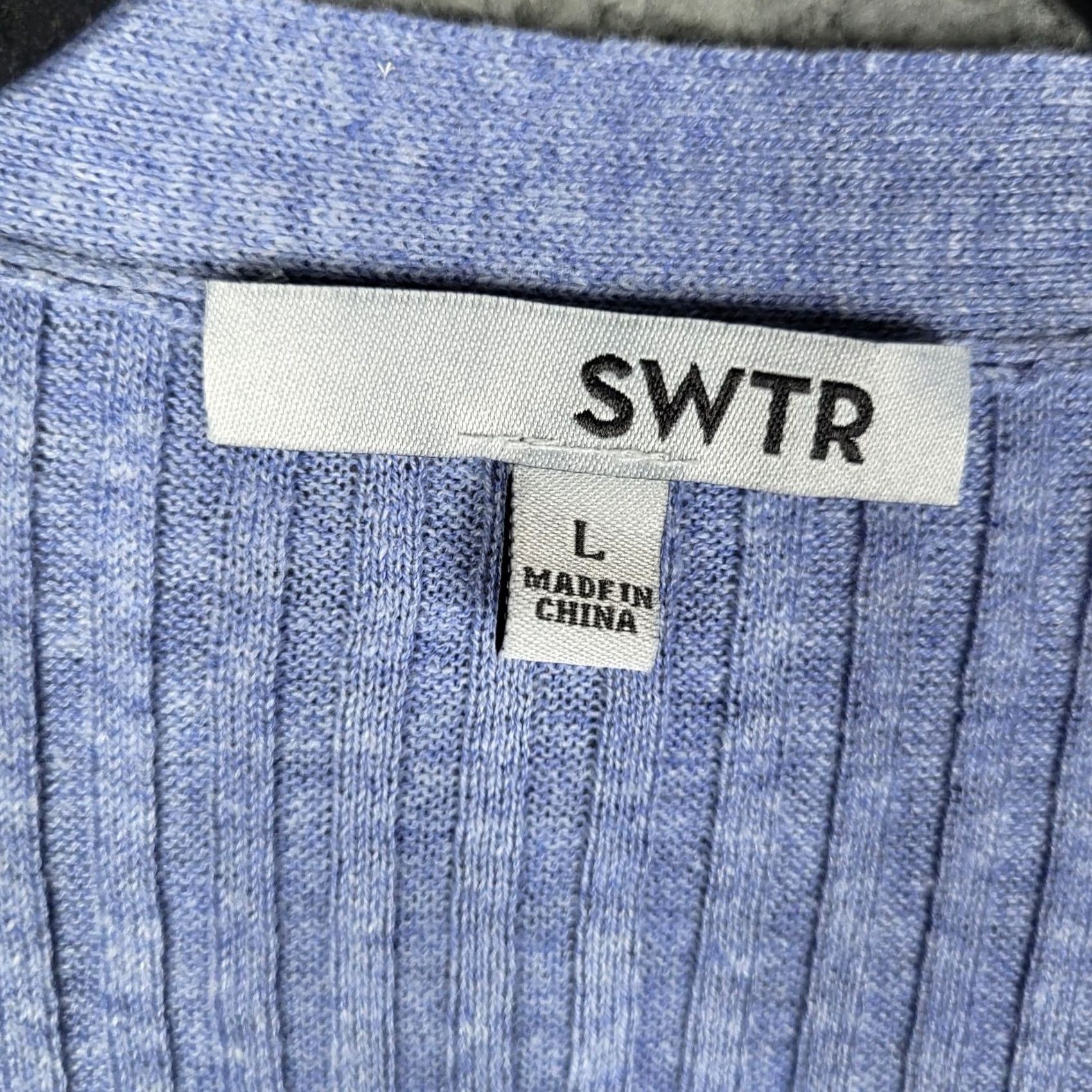 Vintage SWTR Women’s blue cardigan button up Pockets v-neck sweater Size XL Size XL / US 12-14 / IT 48-50 - 6 Thumbnail