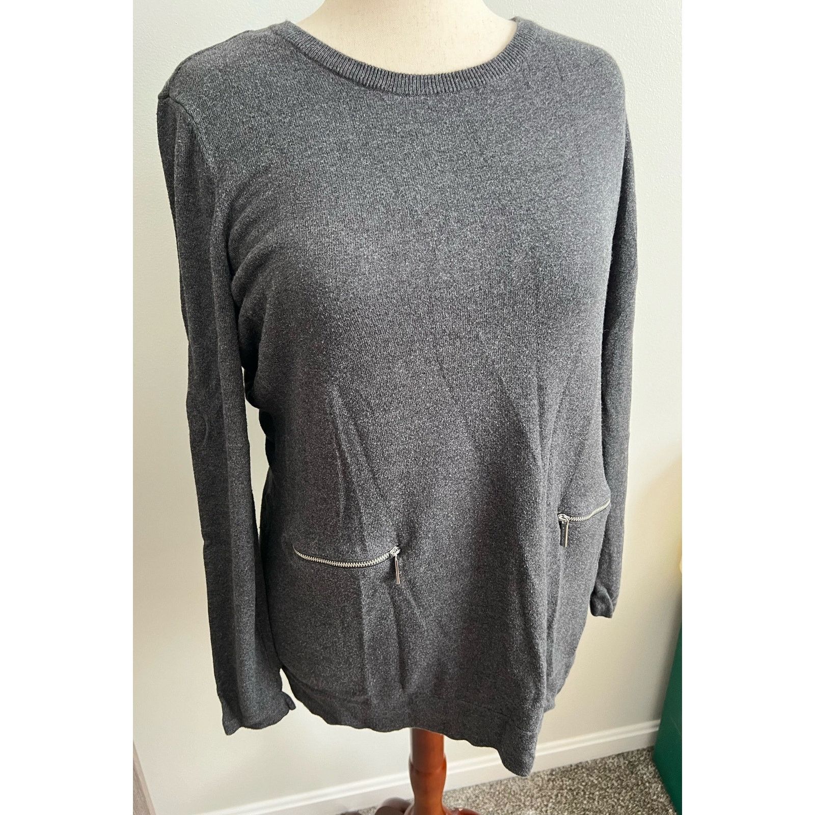 Michael Kors Michael Kors Women's Long Sleeve Scoop Neck Sweater XL Size XL / US 12-14 / IT 48-50 - 2 Thumbnail