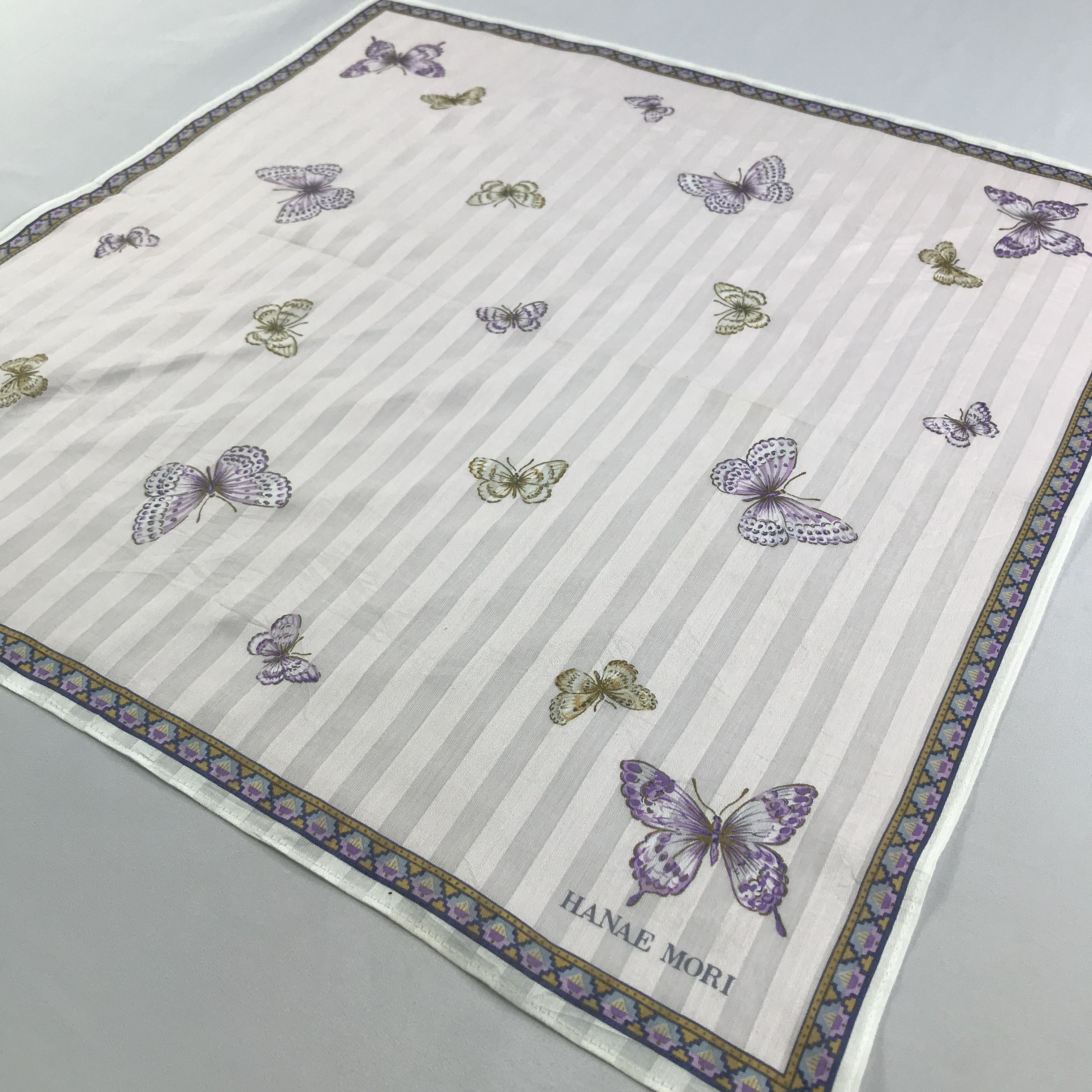 Hanae Mori × Vintage Hanae Mori Bandana / Handkerchief / Neckerchief - S2586 Size ONE SIZE - 2 Thumbnail