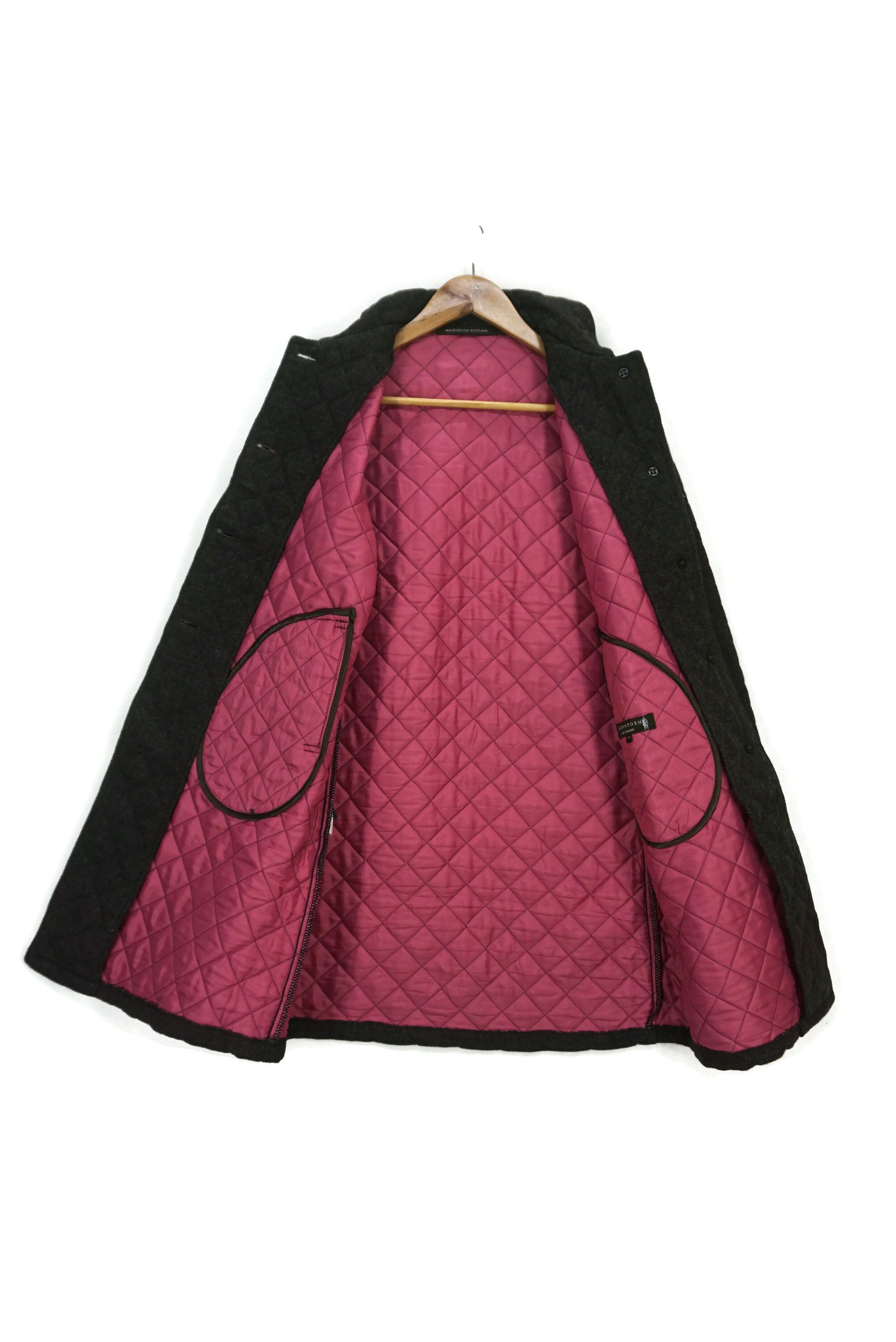 Mackintosh Quilted Lining Wool Jacket Long Coat Made in Scotland Size XS / US 0-2 / IT 36-38 - 2 Thumbnail