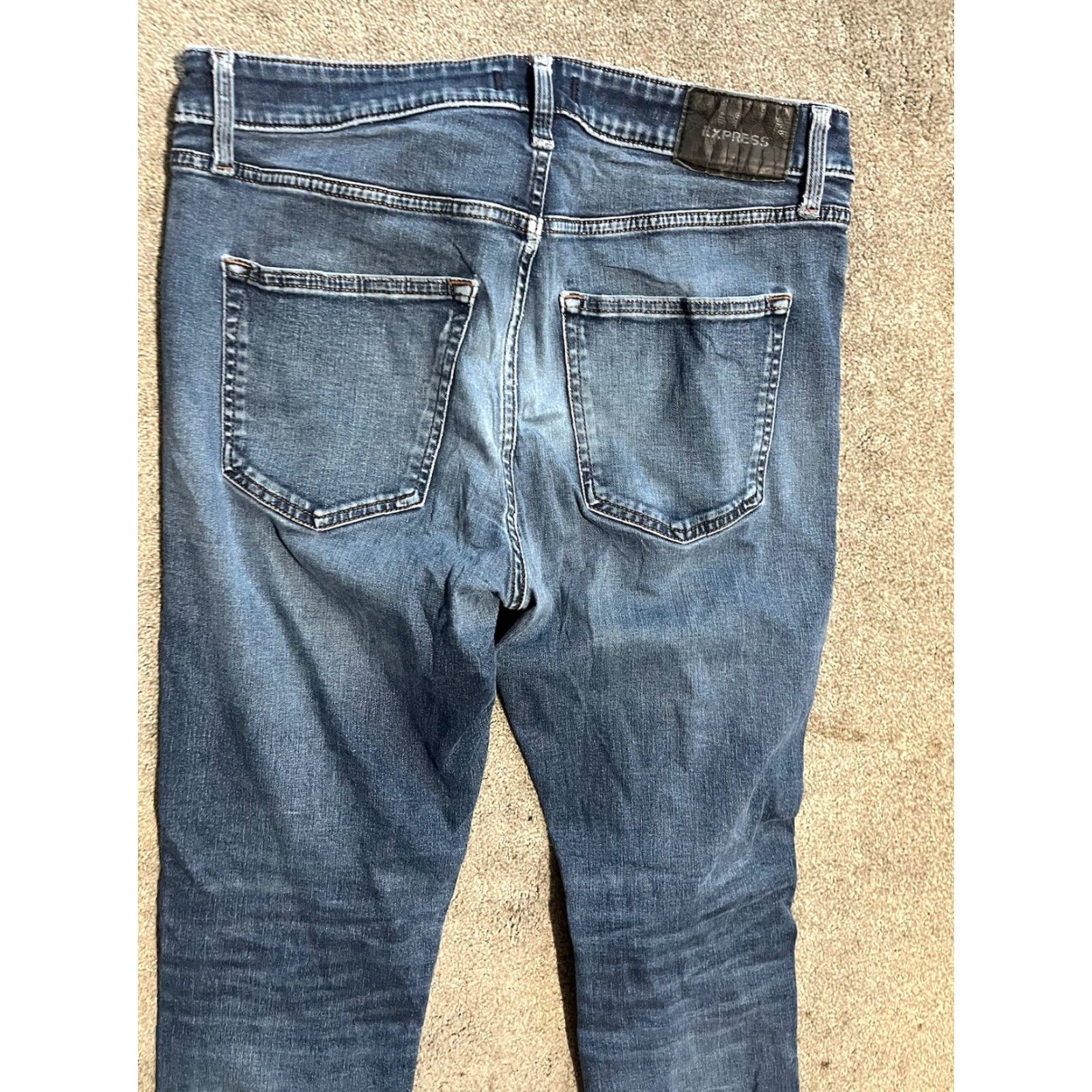 Express Express Jeans Slim Blue 31x32 Medium Wash Mens Size US 31 - 2 Thumbnail