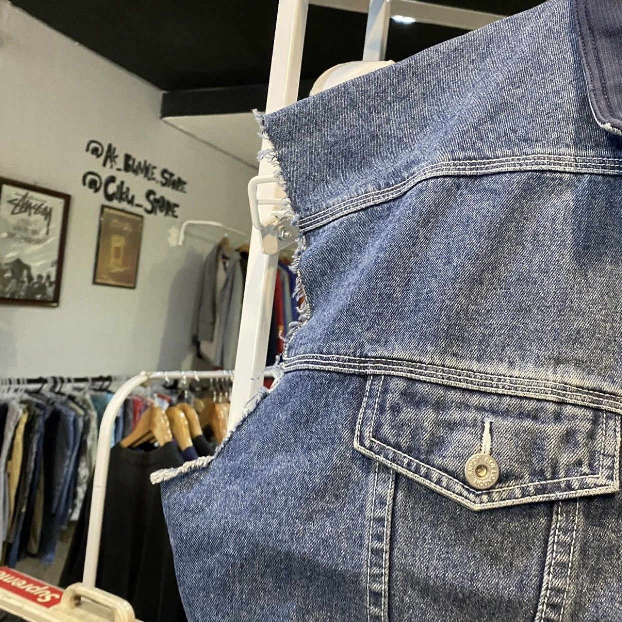 Boy London Vintage BOY London Denim Trucker Vest Rare Biker Style Size US M / EU 48-50 / 2 - 7 Thumbnail