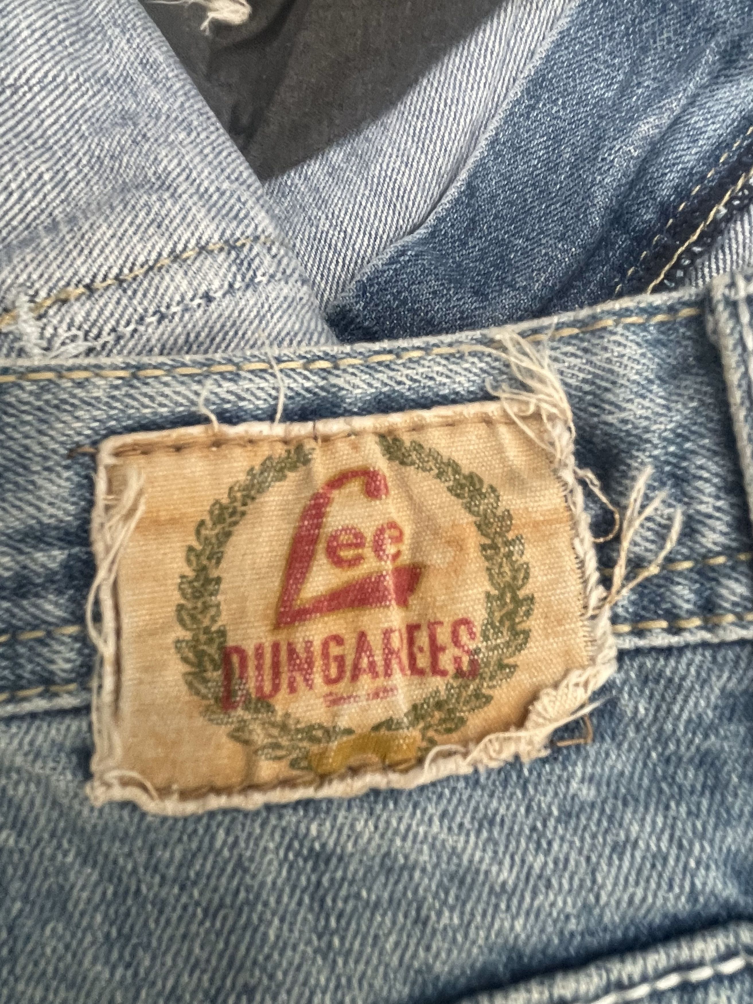Lee Vintage Lee Dungarees Distresed Denim Size US 33 - 16 Thumbnail