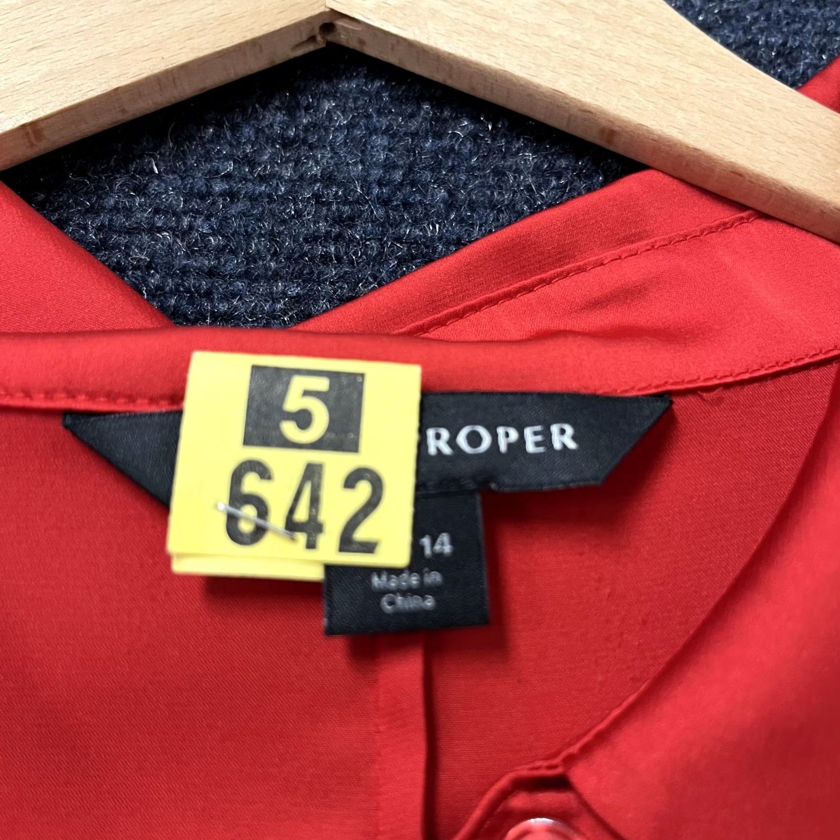 Roper Roper Womens 14 Red Long Sleeve Button Front Western Dressy Shirt Top Size XL / US 12-14 / IT 48-50 - 4 Thumbnail