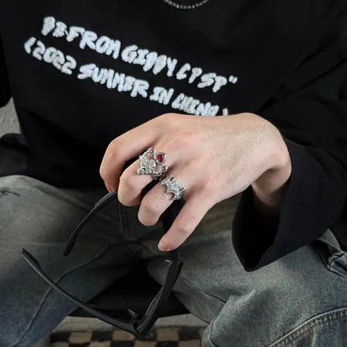 Other Exaggerated Alien Ring – Gemstone, Unisex Streetwear Size ONE SIZE - 5 Thumbnail