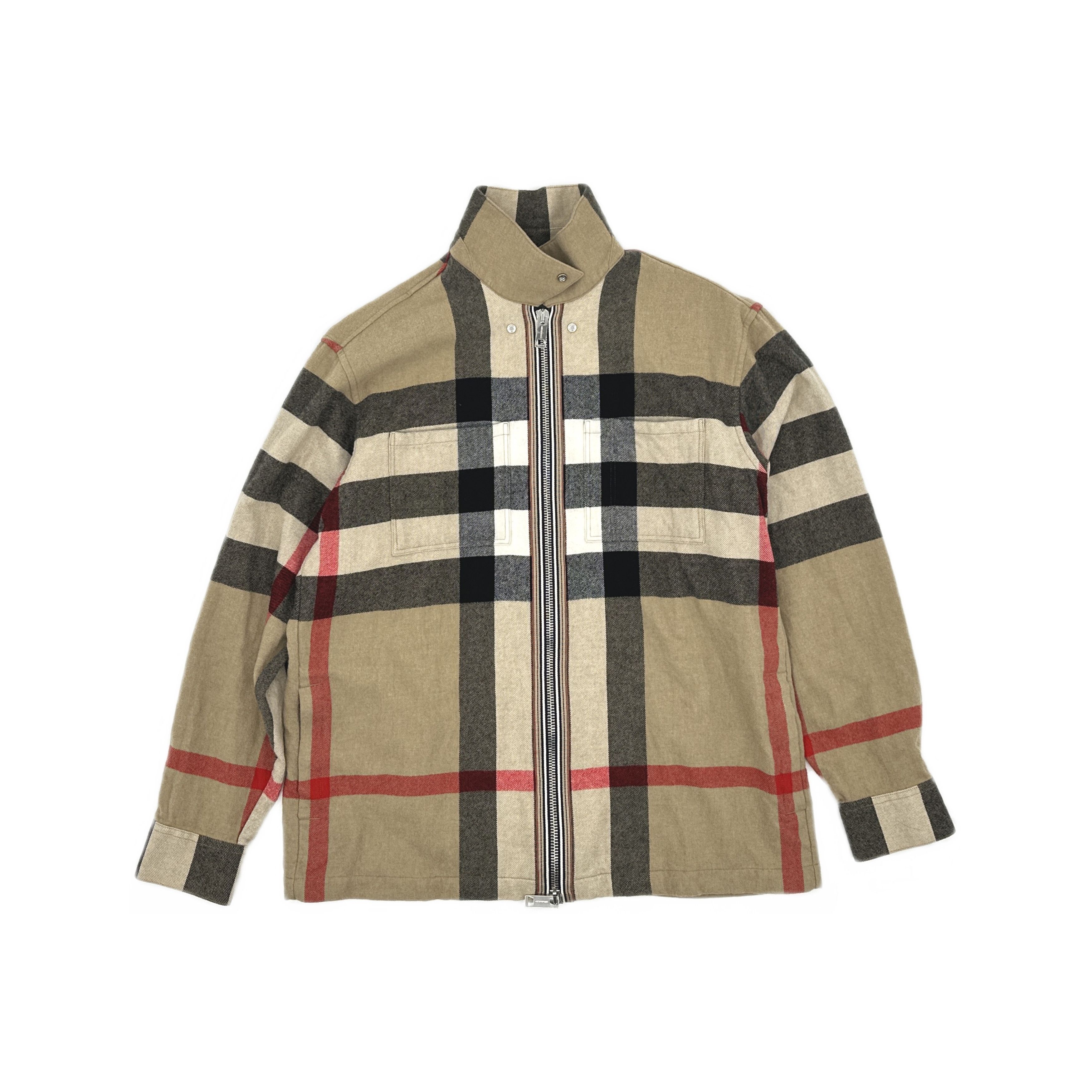 Burberry Burberry Check Wool Zip-Up Jacket Size L Size US L / EU 52-54 / 3 - 1 Thumbnail