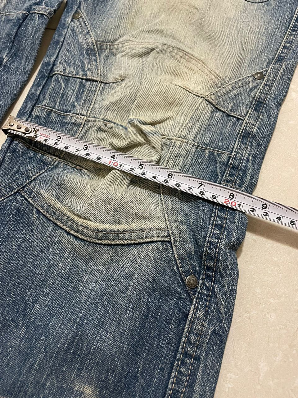 Japanese Brand Okay jeans Wear flared double waist denim Size US 38 / EU 54 - 9 Thumbnail