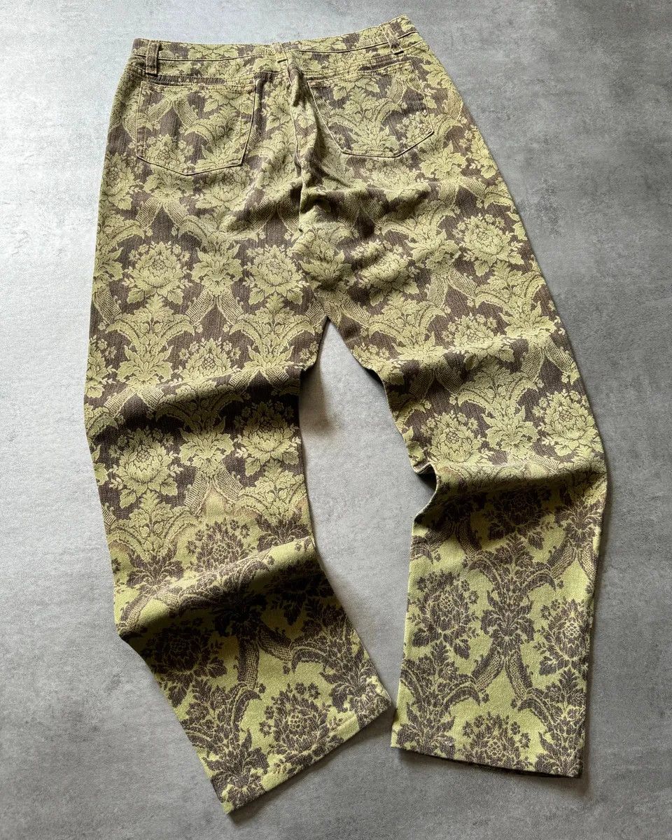 Designer × Roberto Cavalli × Vintage 1990s Roberto Cavalli Green Arabic Mozaic Pants Size US 32 / EU 48 - 4 Thumbnail