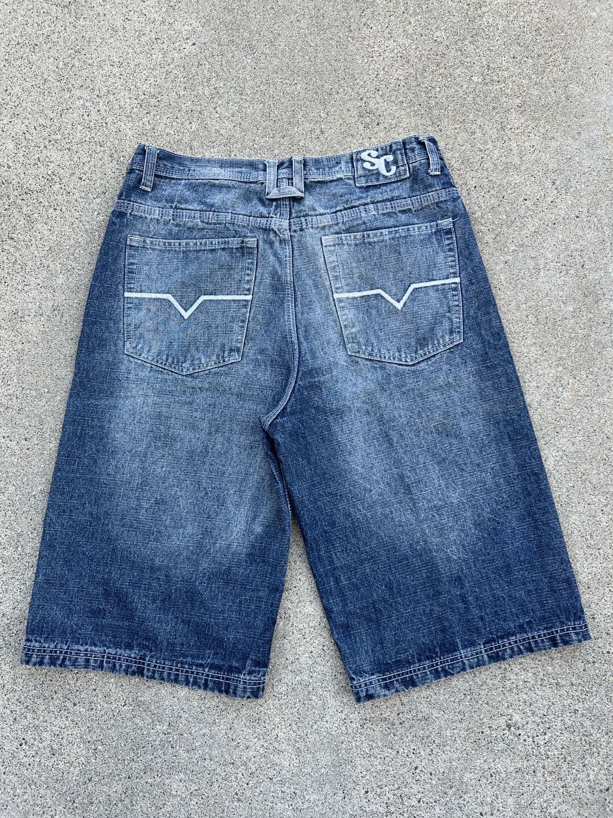 JNCO × Southpole Vintage Sacred Cult Indigo Loose Baggy Denim Shorts Size 34’ Size US 34 / EU 50 - 2 Thumbnail