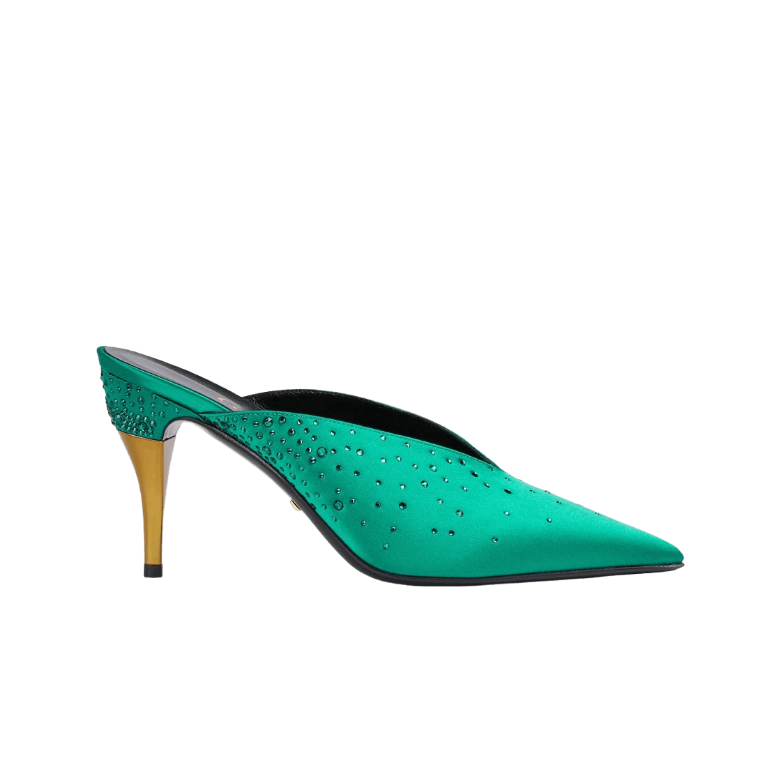 Gucci o1s1wg110125 Mules Sandals With Crystals in Green Size US 7.5 / IT 37.5 - 1 Thumbnail