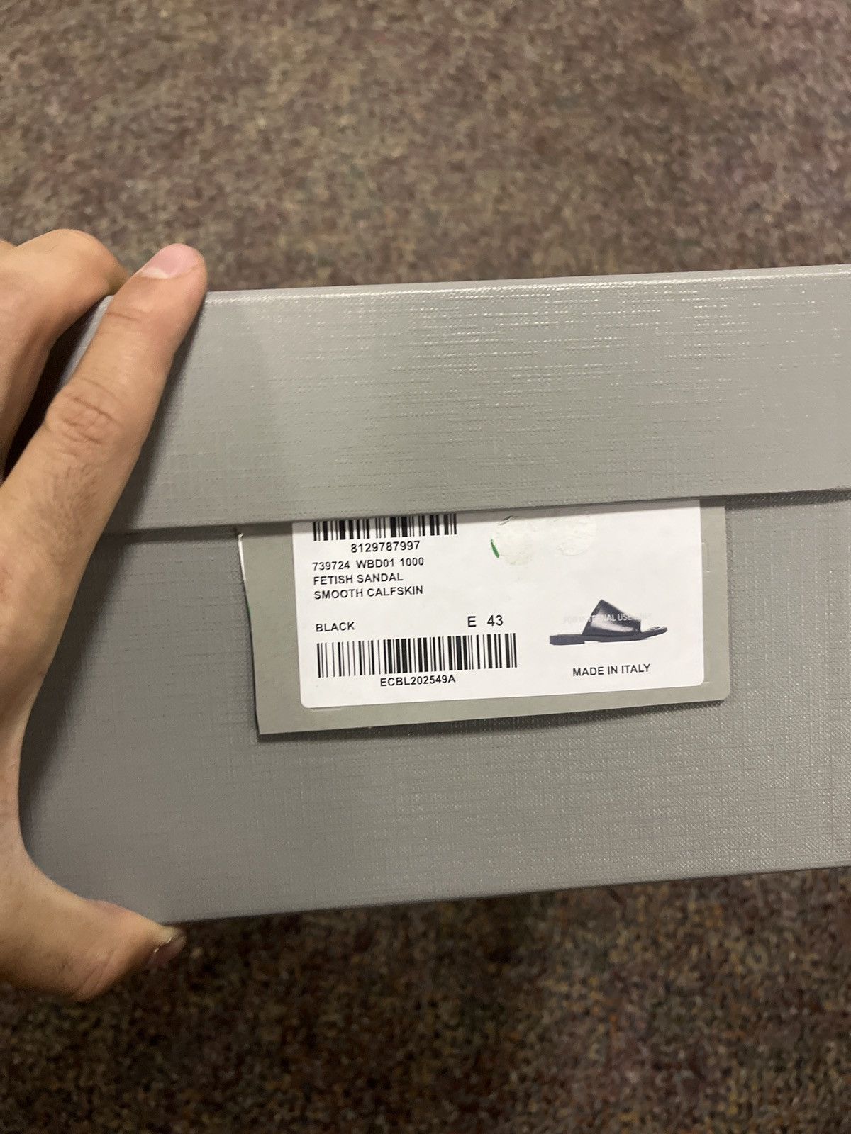 Balenciaga o1rshd1 Smooth Calfskin Fetish Sandal in Black Size US 10 / EU 43 - 13 Thumbnail