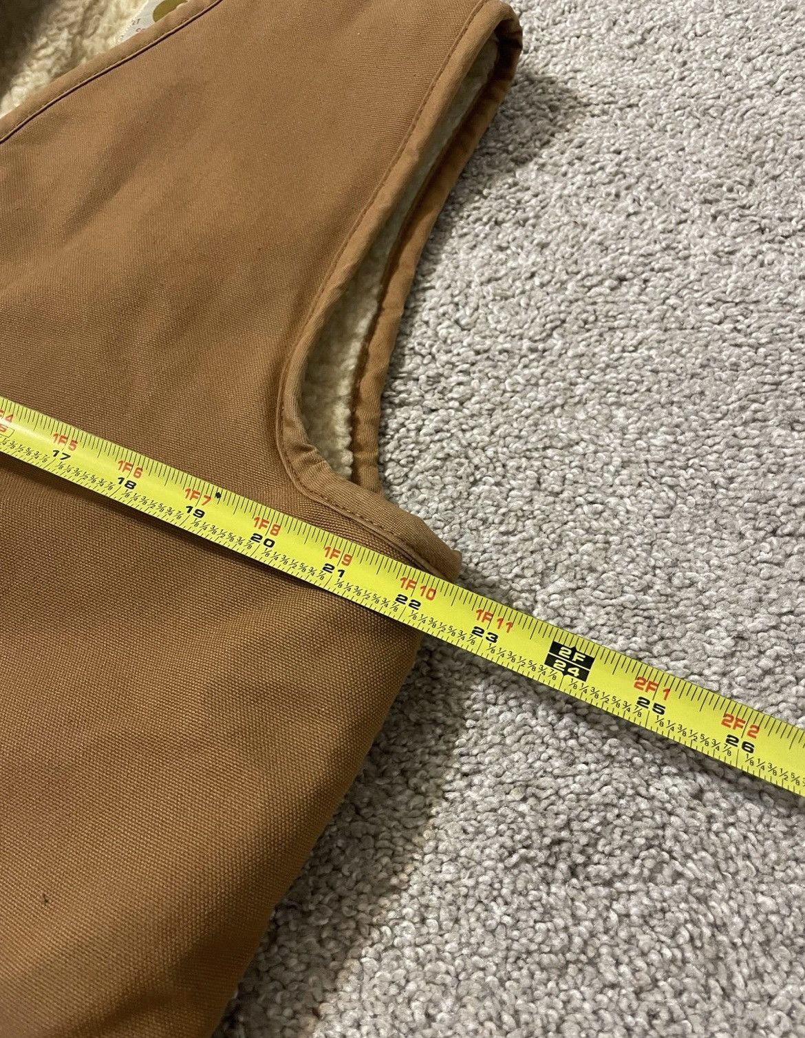 Carhartt Vintage 70s Carhartt LT Sherpa Lined Vest Size L? Tan Brown Size US L / EU 52-54 / 3 - 5 Thumbnail