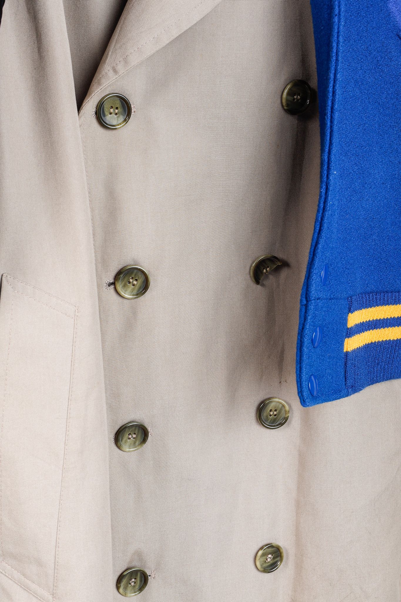 Designer Dry Clean Only Varsity Trench Coat Size L / US 10 / IT 46 - 15 Thumbnail