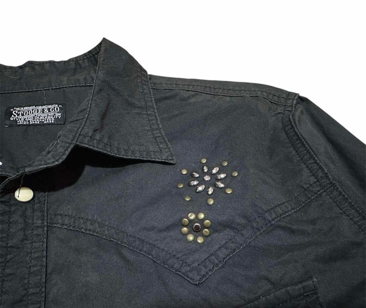 Hysteric Glamour × If Six Was Nine × Japanese Brand 🔥Sick Y2K Stopges & Co Studded Western Shirt Black Size US XL / EU 56 / 4 - 5 Thumbnail