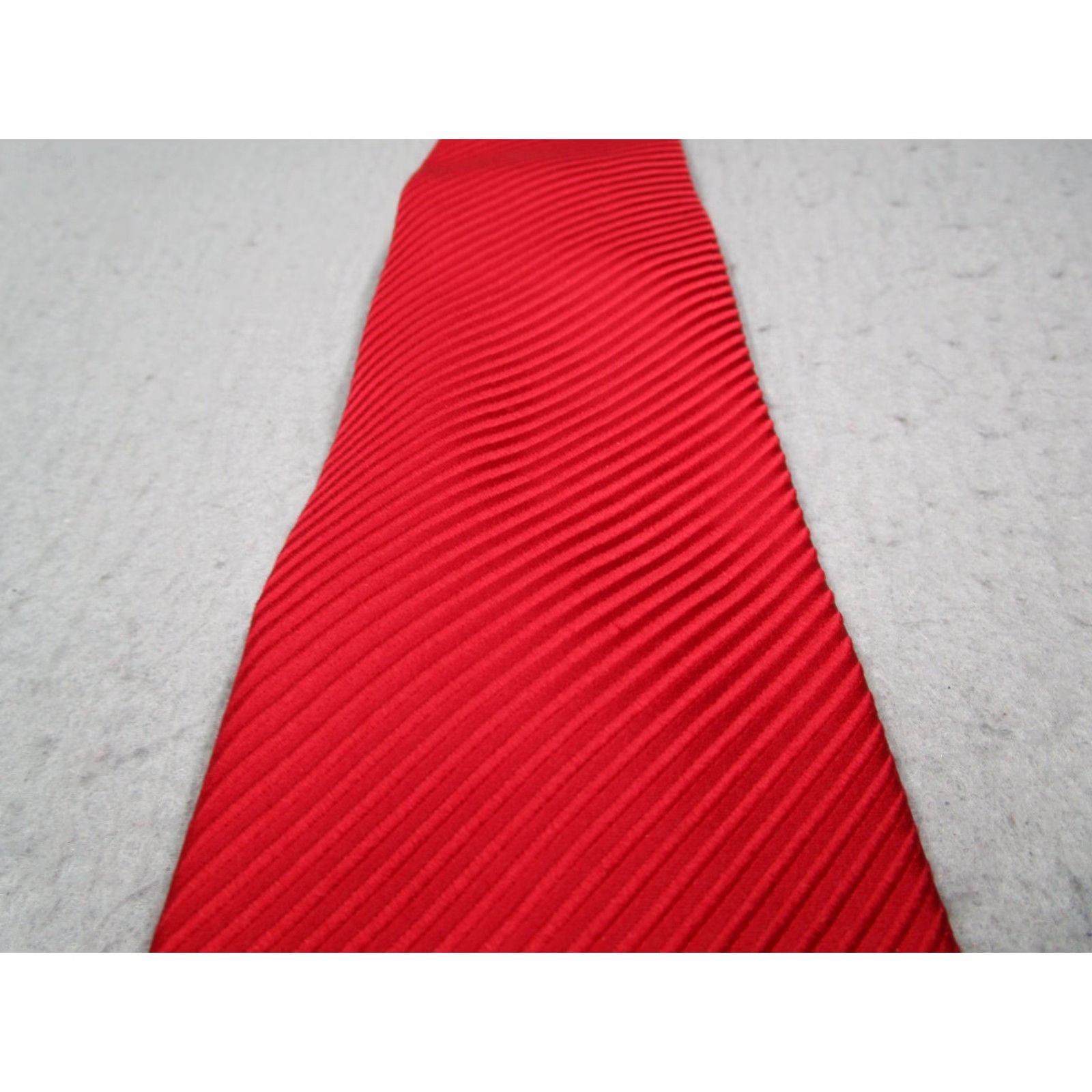David Donahue David Donahue Silk Tie Mens Red Striped Designer Handmade Classic Length USA Size ONE SIZE - 2 Thumbnail