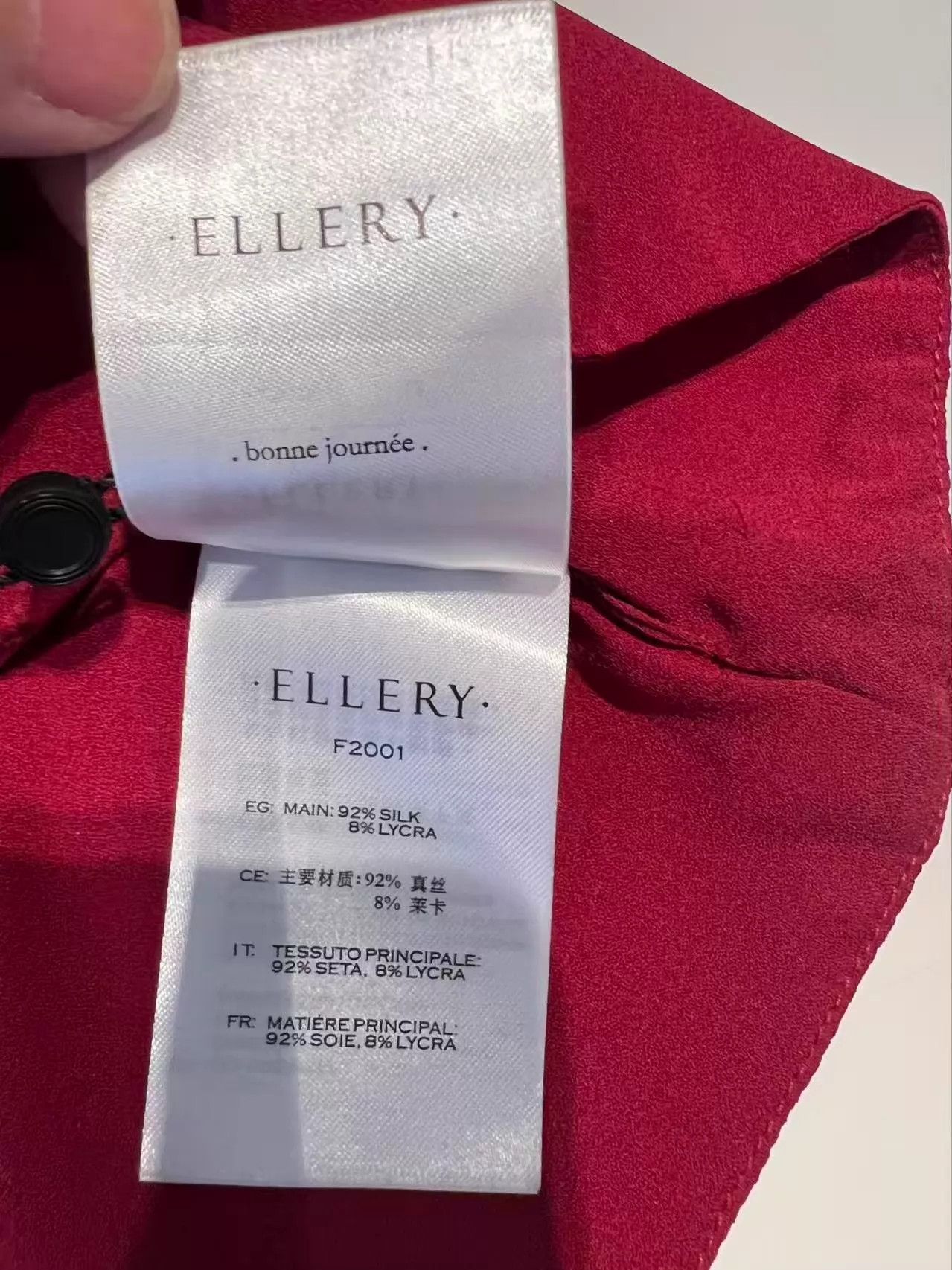 Ellesse ELLERY Runway Wine Red Silk-Lycra Adjustable Cami S New Size M / US 6-8 / IT 42-44 - 8 Thumbnail