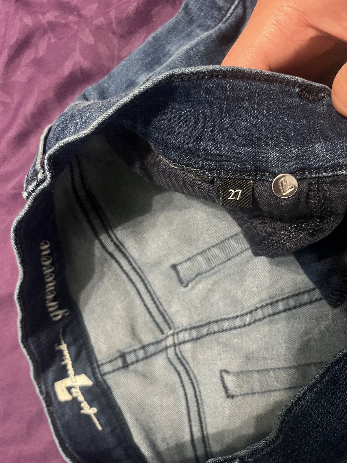 7 For All Mankind 7 For All Mankind Roxanne Mid Rise Slim Leg Jeans Sz 27 Size 27" / US 4 / IT 40 - 4 Thumbnail