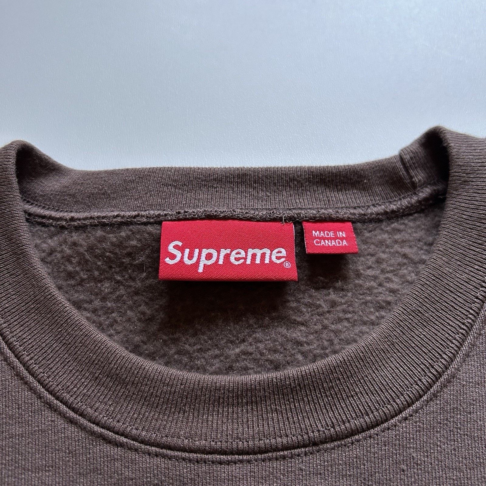 Rare × Supreme Supreme Box Logo Bogo Crewneck Sweatshirt FW22 Brown Medium Size US M / EU 48-50 / 2 - 3 Thumbnail