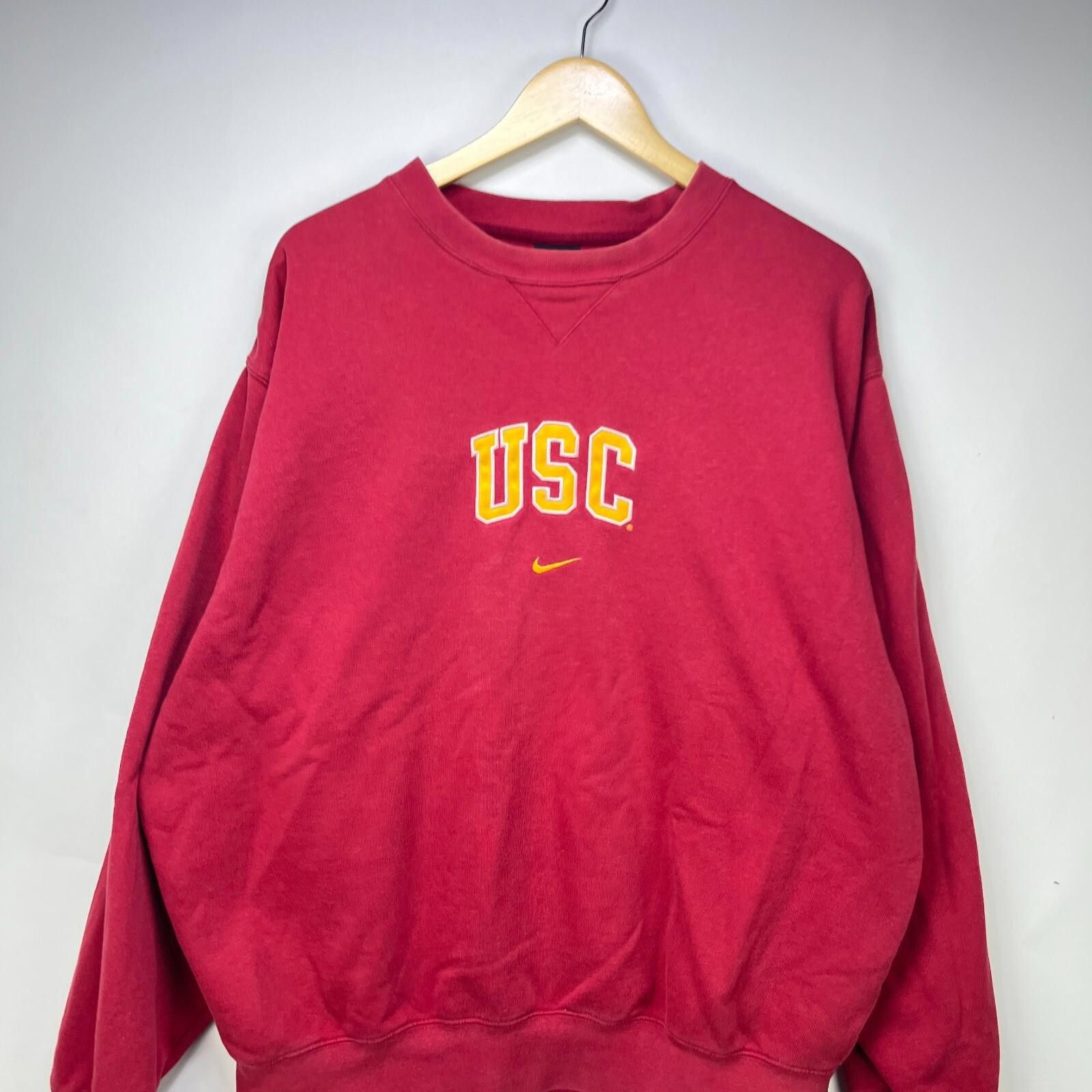 Nike Vintage 90s USC Trojans Nike Center Swoosh Sweatshirt Large Size ONE SIZE - 2 Thumbnail