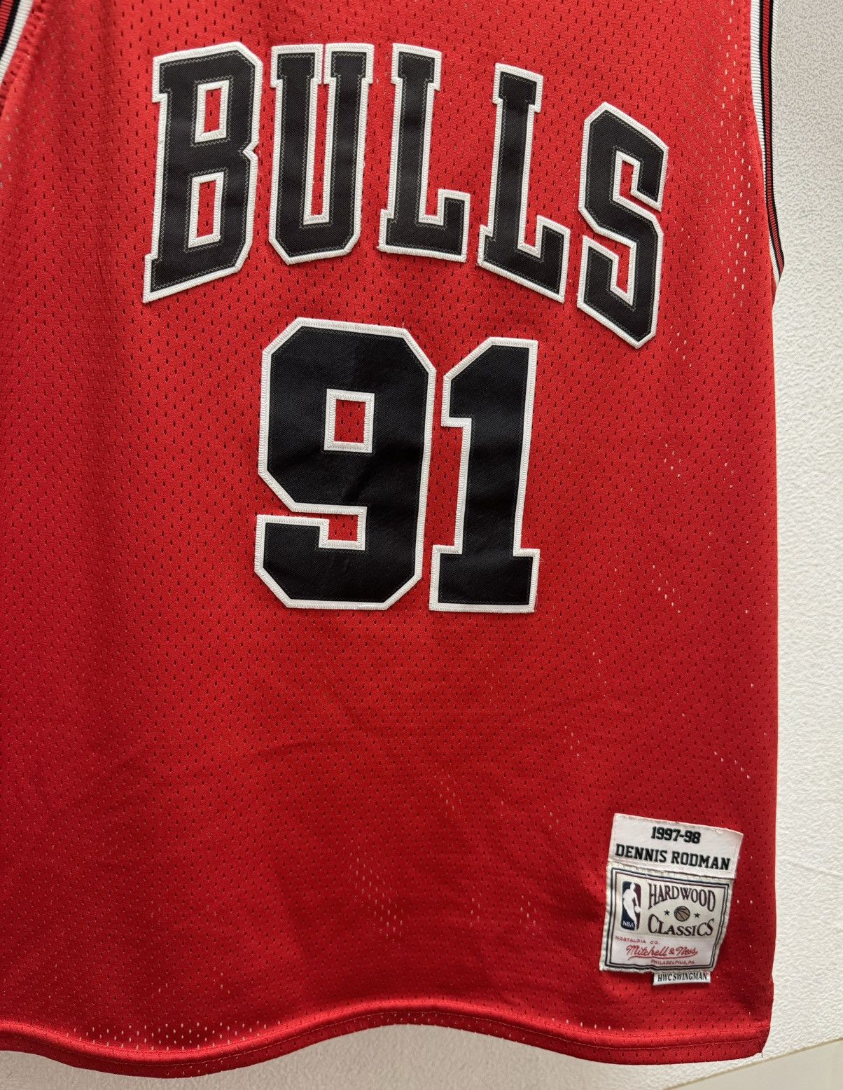 NBA Rodman 91 nba vintage jersey Chicago bulls mitchell & ness L Size US L / EU 52-54 / 3 - 6 Thumbnail