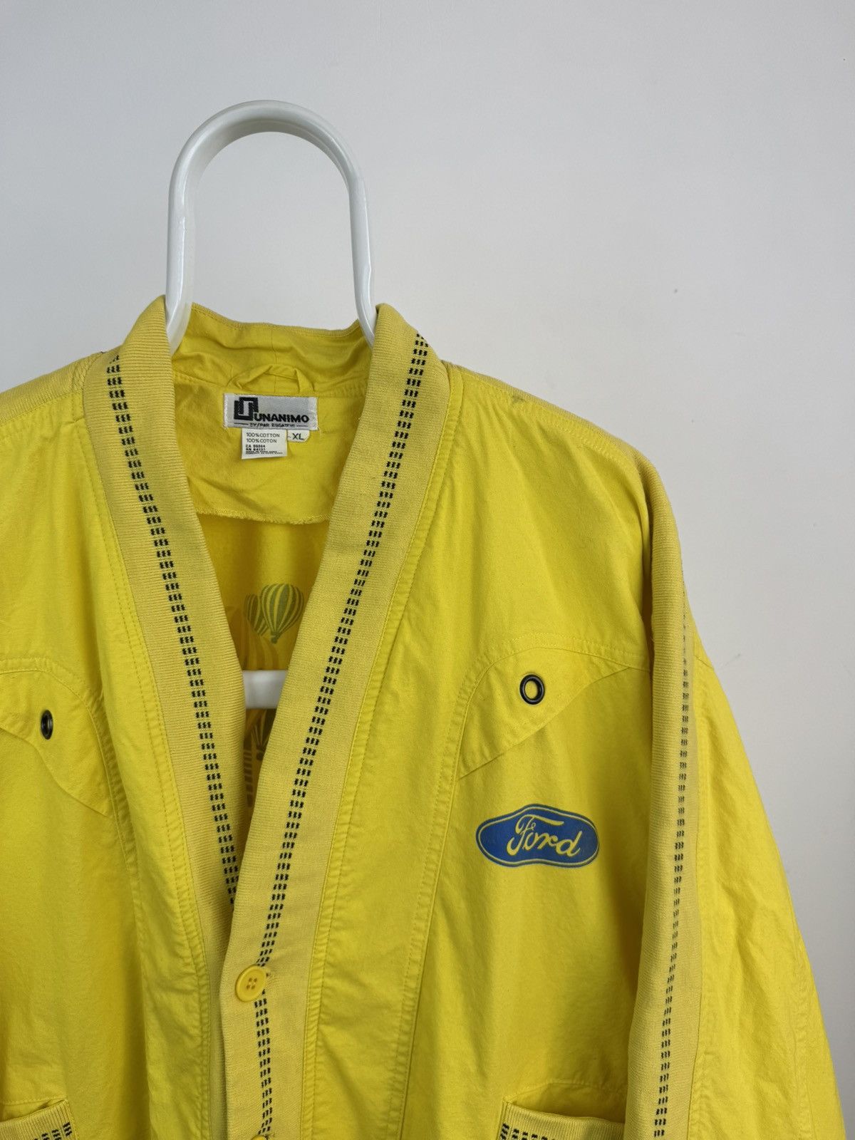 Vintage Vintage Ford Rare Racing Cotton Bomber Jacket Pilote 87 Size US XL / EU 56 / 4 - 4 Thumbnail