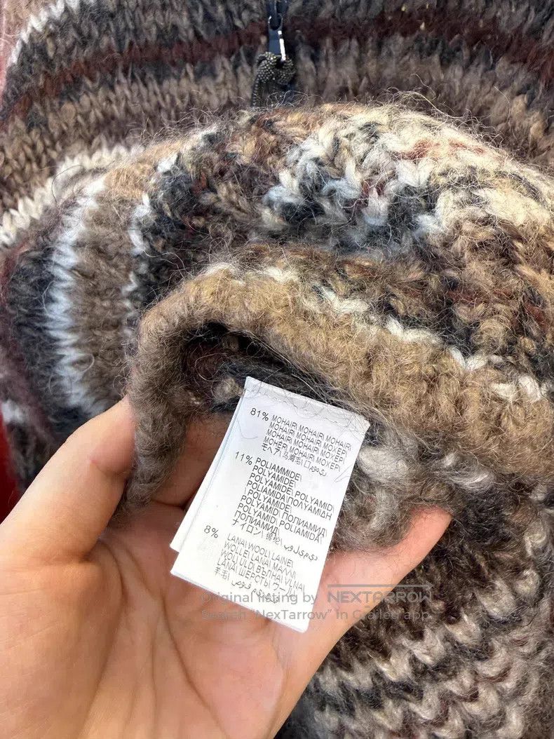 Brunello Cucinelli Brunello Cucinelli Beaded Zipper Decorative Mohair Sweater Size L / US 10 / IT 46 - 6 Thumbnail
