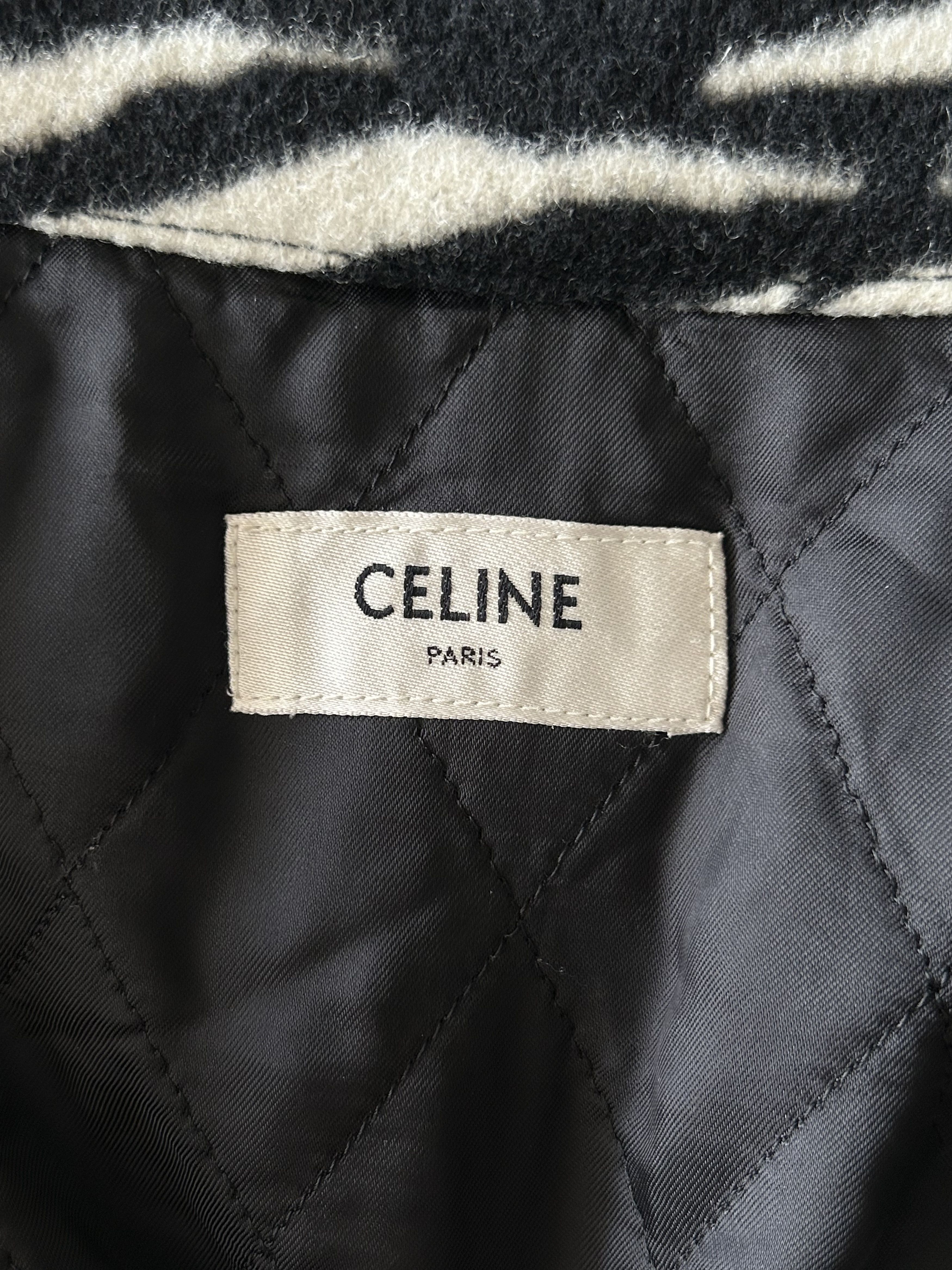 Celine Celine Faded Black & Zebra Panel Denim Jacket Size US M / EU 48-50 / 2 - 3 Thumbnail