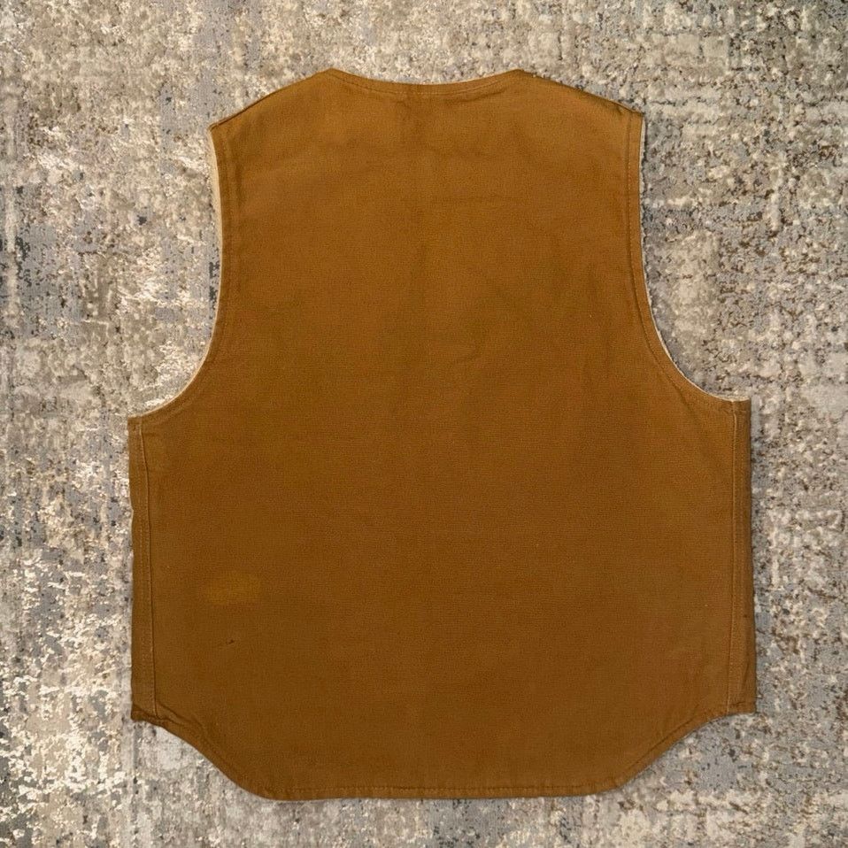 Carhartt Carhartt Vntg 80s Fleece Lined Duck Brown 6SV Vest Mens L Size L / US 10 / IT 46 - 2 Thumbnail