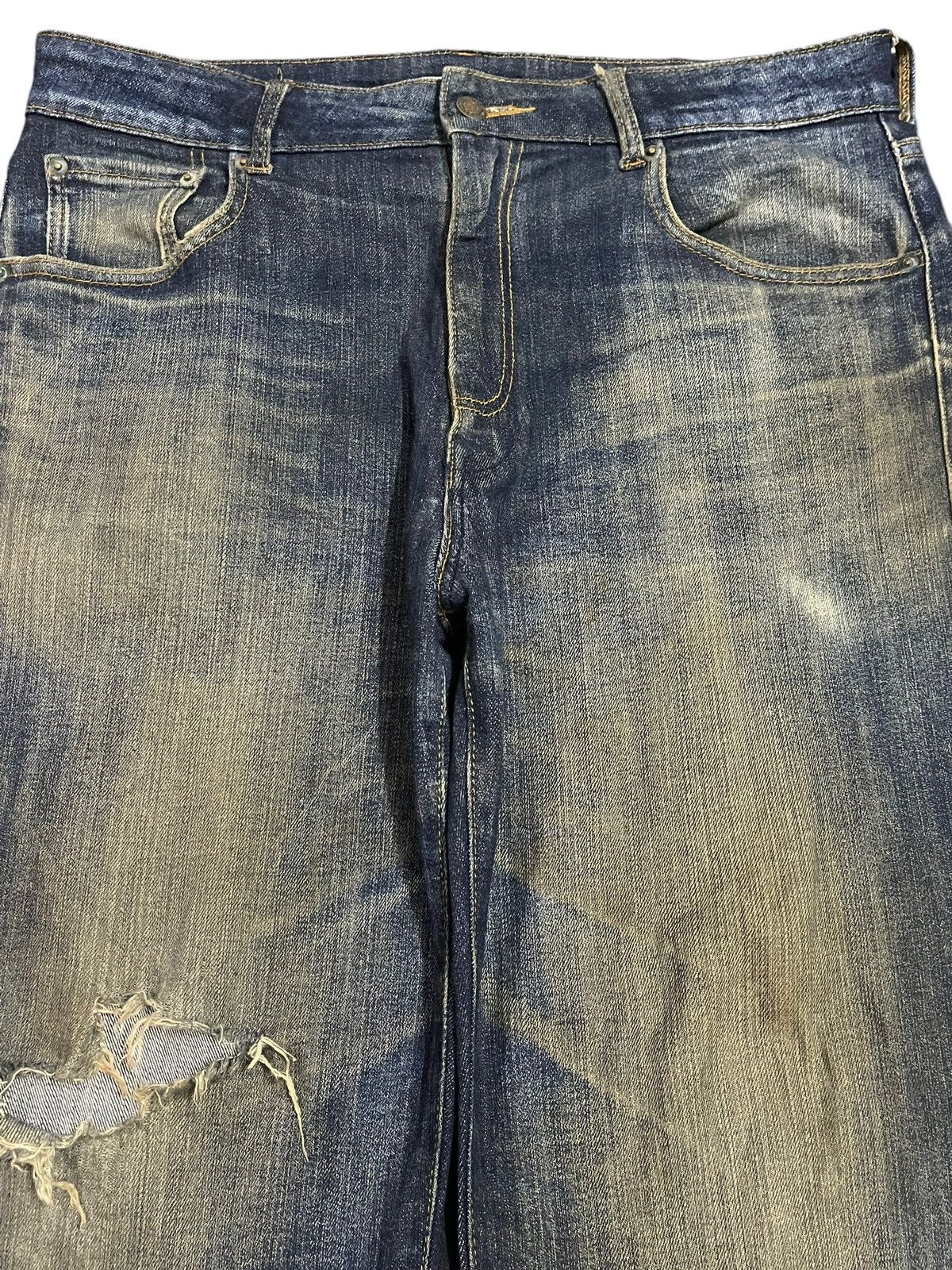Japanese Brand Vintage Japanese Brand Blue Mud Wash Style Loose Jeans Size US 34 / EU 50 - 3 Thumbnail