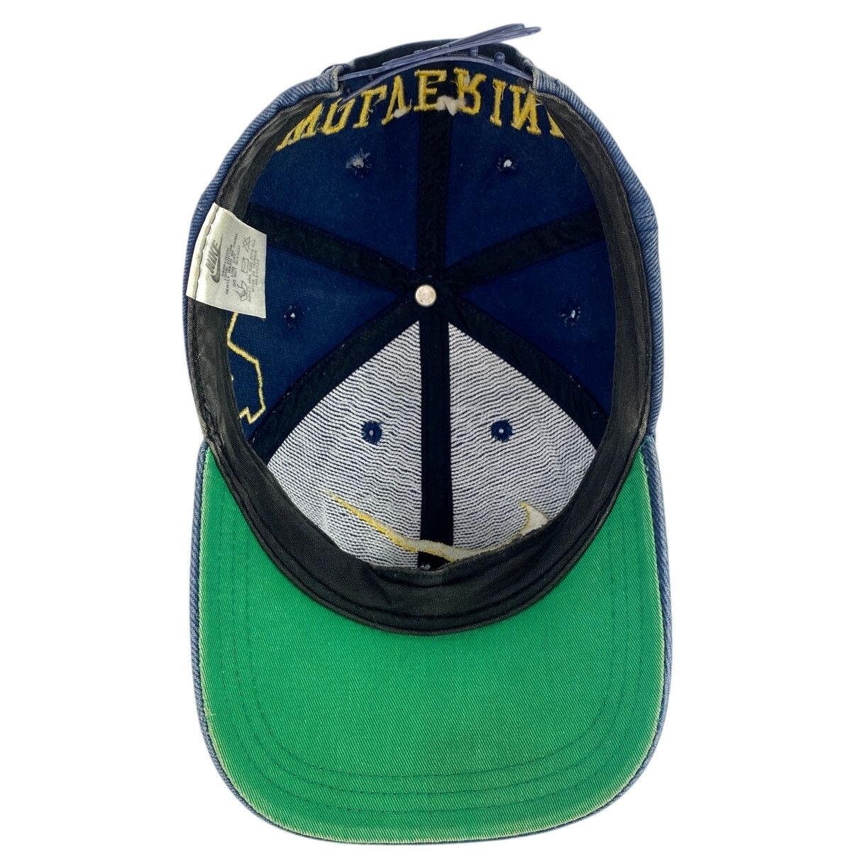 Nike Vtg Nike Michigan Wolverines Swoosh Spellout Snapback Hat Size ONE SIZE - 9 Thumbnail
