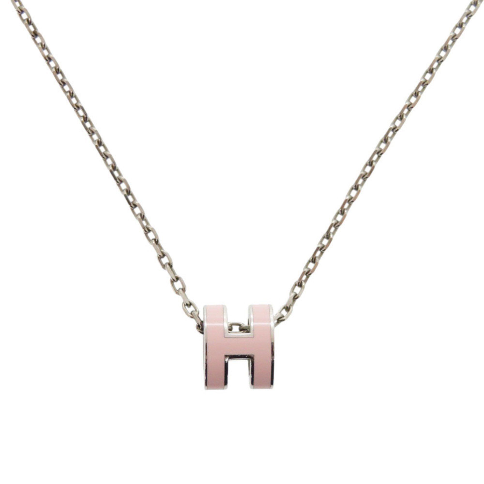 Hermes Hermes Hermès Mini Pop Ash H Metal Necklace with Silver Hardware, Pink, 0704 Size ONE SIZE - 1 Thumbnail
