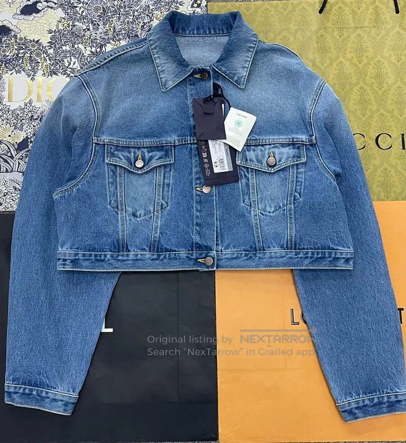 Prada Prada Blue denim jacket Size L / US 10 / IT 46 - 1 Thumbnail