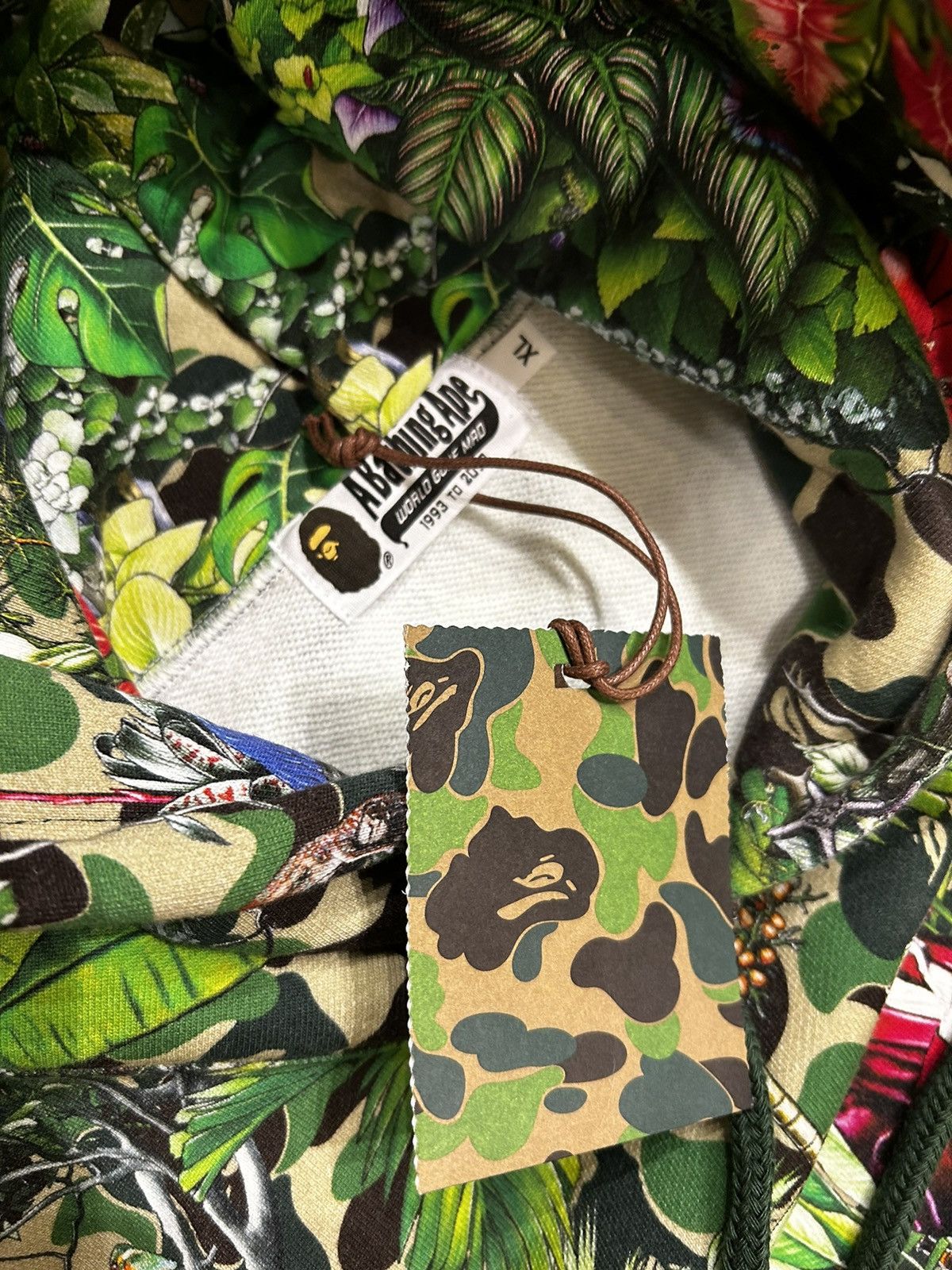 Bape Bape X Monkey 47 Pullover Hoodie Green Size US XL / EU 56 / 4 - 3 Thumbnail